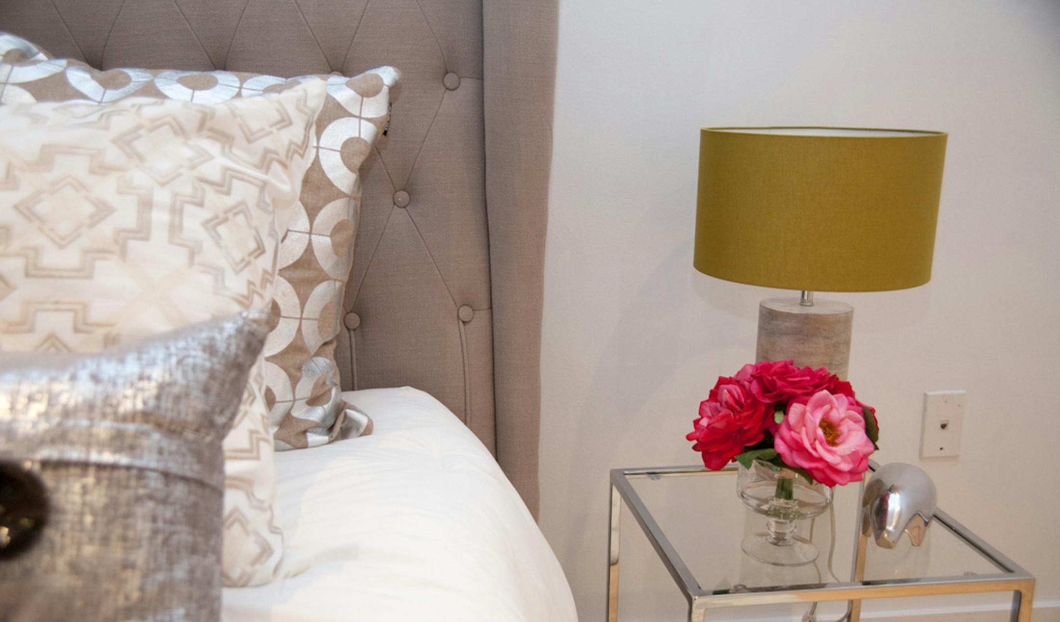 Colored lampshades such as the one shown in chartreuse can serve as another way to infuse color in a space. (Handout/TNS) ORG XMIT: 1186220