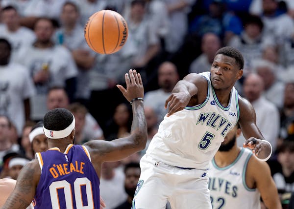 Wolves guard Anthony Edwards shot only 3-for-12 from the field in Game 2 against the Suns on Tuesday, but teammates praised his playmaking and defense