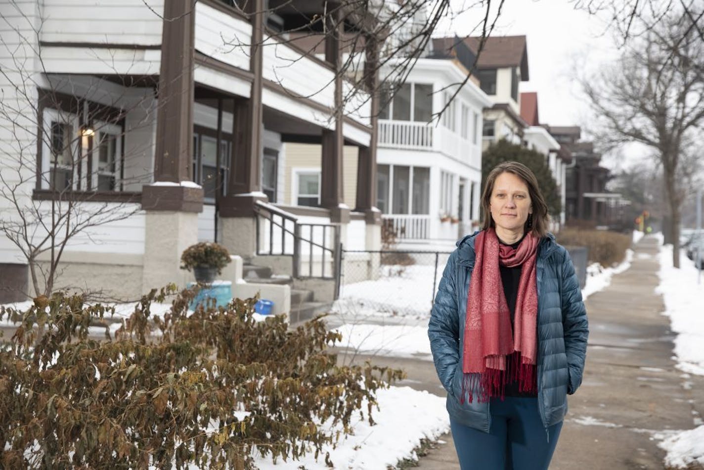 Janne Flisrand at her home in the Lowry Hill neighborhood in Minneapolis, Minn., Dec. 12, 2018. She is part of the group Neighbors for More Neighbors, which is pushing for greater housing density in the city.