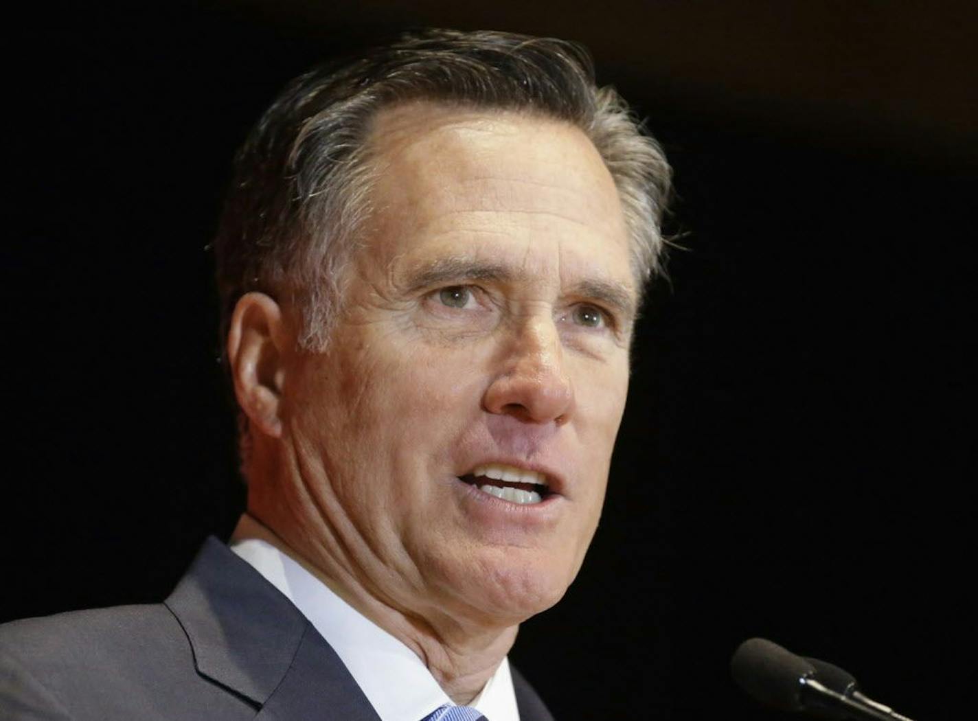 2012 Republican presidential candidate Mitt Romney weighs in on the Republican presidential race during a speech at the The University of Utah, Thursday, March 3, 2016, Salt Lake City.