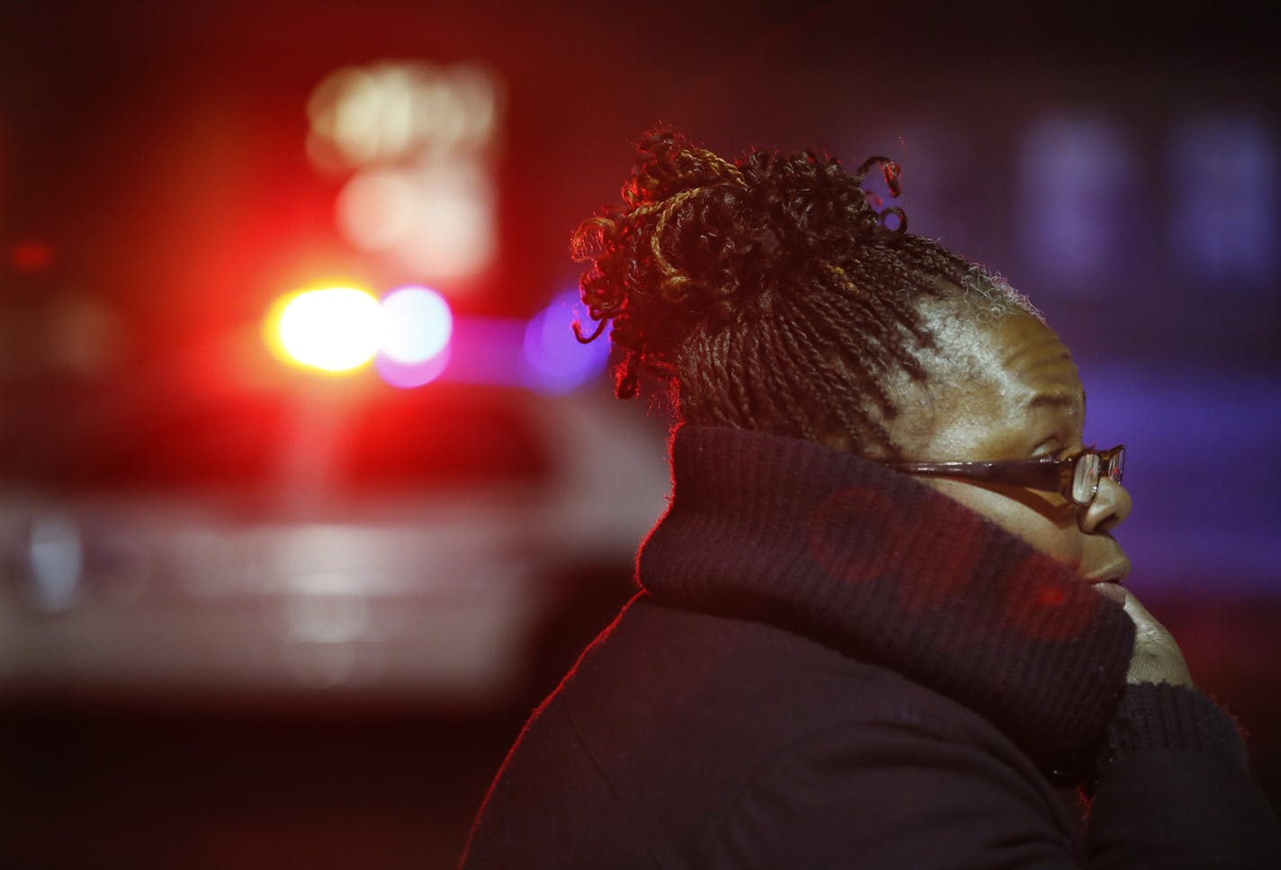 Two people were shot Tuesday night during a vigil held for Haywood Eaton who was shot and killed at Bryant and West Broadway in north Minneapolis in 2009. Stephanie Eaton mother of the shooting victim Haywood, gathered at that location with about 30 friends and family members to remember him on his 22nd birthday when someone drove by in a vehicle a fired shots into a crowd hitting two people Minneapolis , MN.] JERRY HOLT &#x201a;&#xc4;&#xa2; jerry.holt@startribune.com