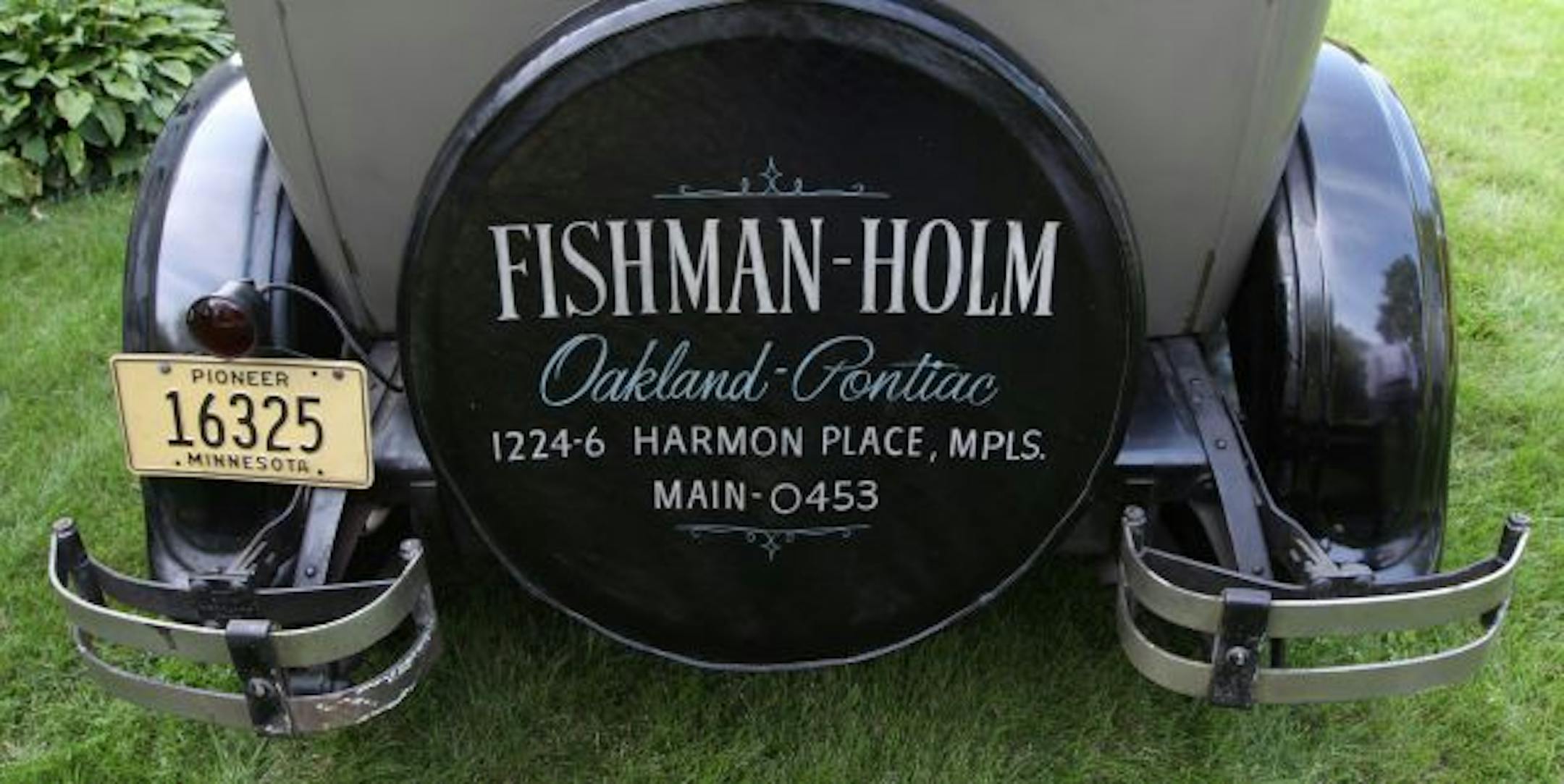 Rear of the 1926 Pontiac , the oldest Pontiac in the states, owned by Paul Jaszczak of Minnetonka.