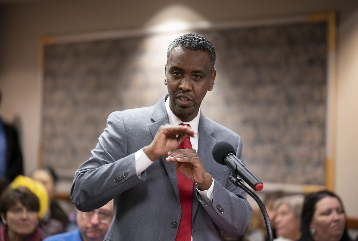 Abdi Warsame responded to questions asked by the Minneapolis Public Housing Authority board of commissioners shortly before they voted to hire him Wednesday afternoon. ] JEFF WHEELER &#x2022; Jeff.Wheeler@startribune.com The hiring of Minneapolis Council Member Abdi Warsame as the next executive director for the agency was approved by the Minneapolis Public Housing Authority board of commissioners Wednesday afternoon, January 29, 2020 His ascension into the role comes as the agency navigates the