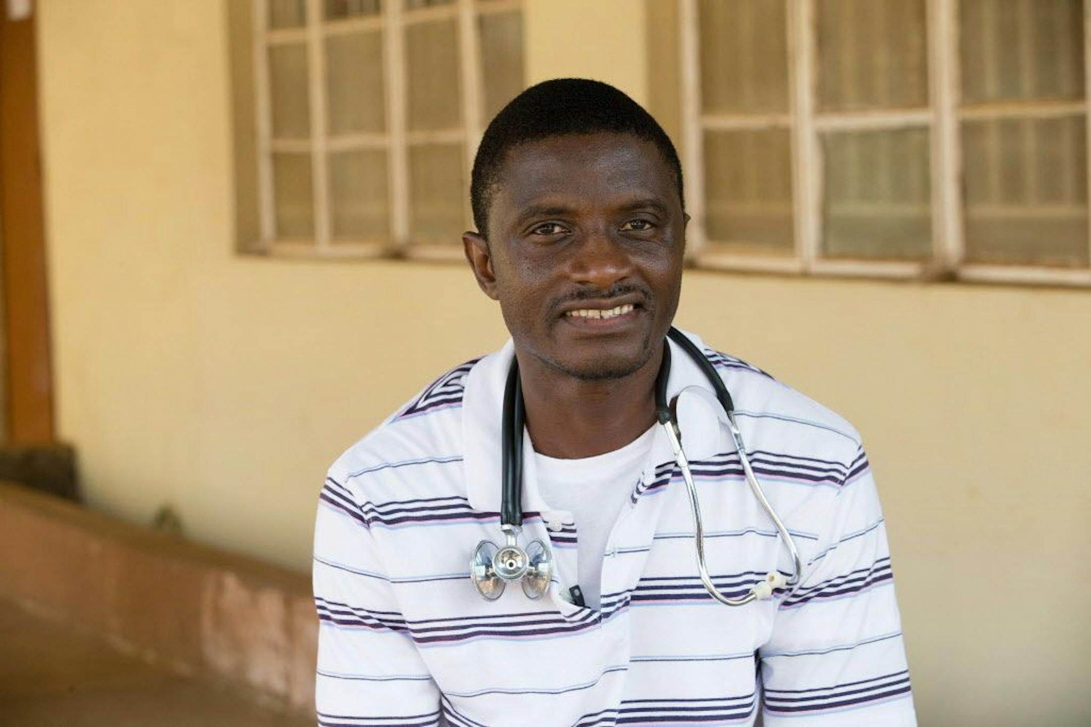 Dr. Martin Salia poses for a photo at the United Methodist Church's Kissy Hospital outside Freetown, Sierra Leone.