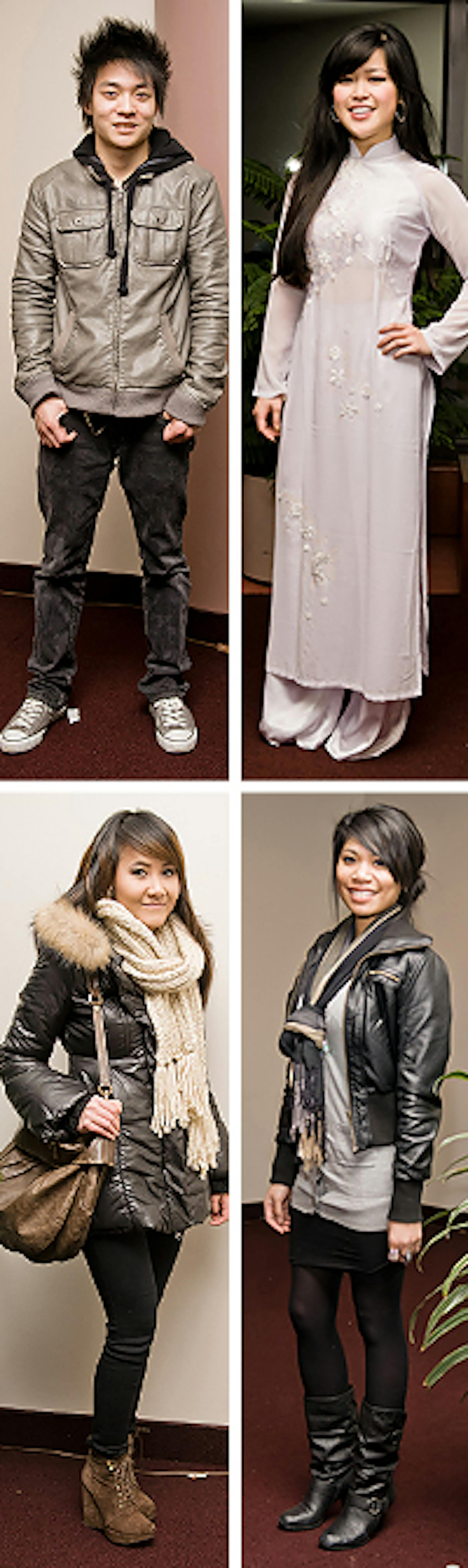 Clockwise from top - Justin Tao, Han Bui, Kathy Chanthalangsy, An Thuy Trieu