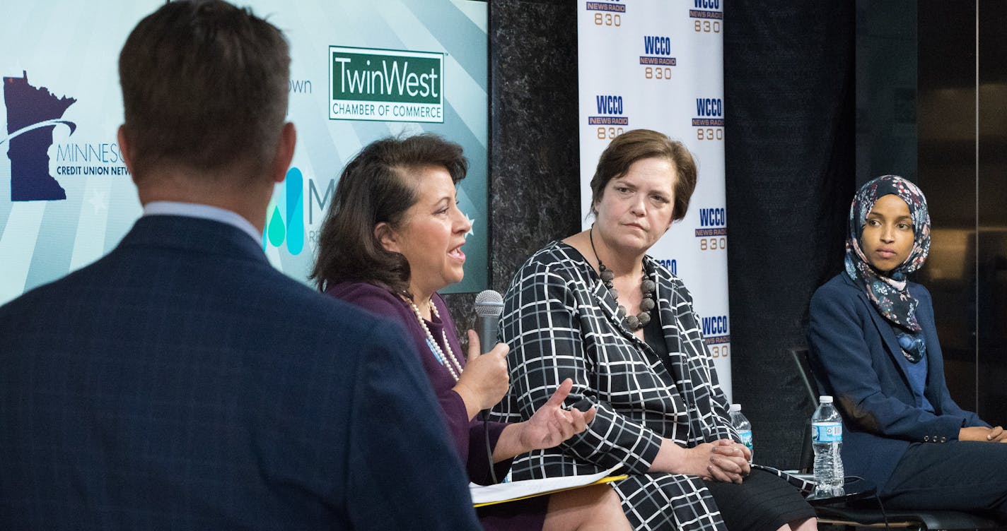 The Fifth Congressional District candidates squared off in a debate on Aug. 2. The debate included DFL candidates, Patricia Torres-Ray, Margaret Anderson-Kelliher and Ilhan Omar. ] GLEN STUBBE &#xef; glen.stubbe@startribune.com Thursday, August 2, 2018 The Fifth Congressional District candidates squared off in a debate on Aug. 2. The debate will include DFL candidates, Patricia Torres-Ray, Margaret Anderson-Kelliher and Ilhan Omar.