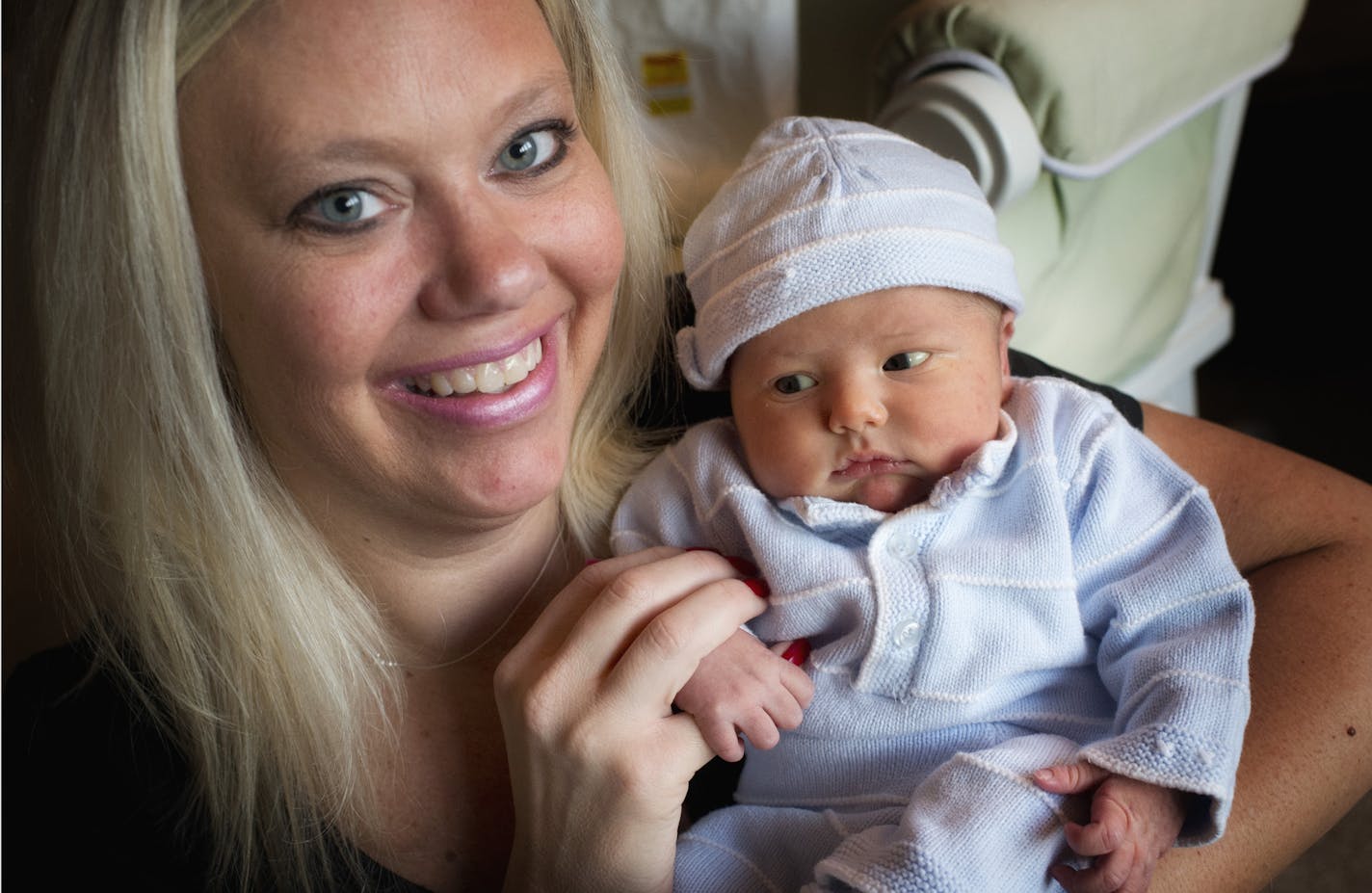 Tammy Van Dyke with baby Cody in December 2012, days after returning from the hospital where the breast feeding mix-up occurred.