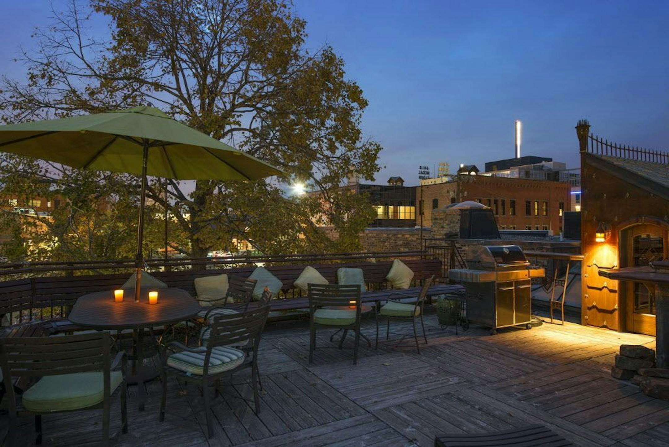 The home has its own private rooftop deck.