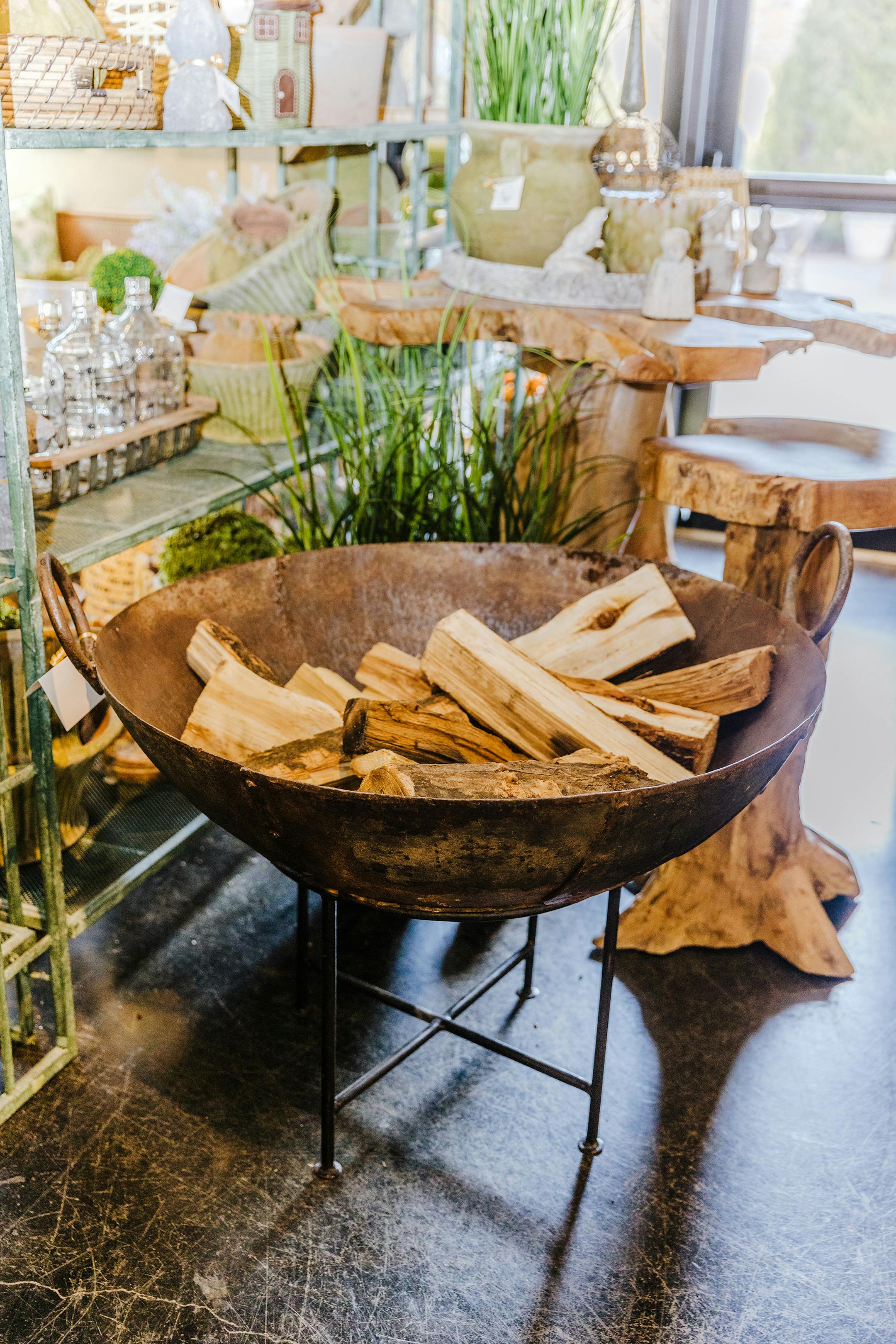 A fire bowl is not only lovely, but this wood-burning option is also highly mobile and can be moved around between uses depending on where you need it. (Nell Hill's/TNS)