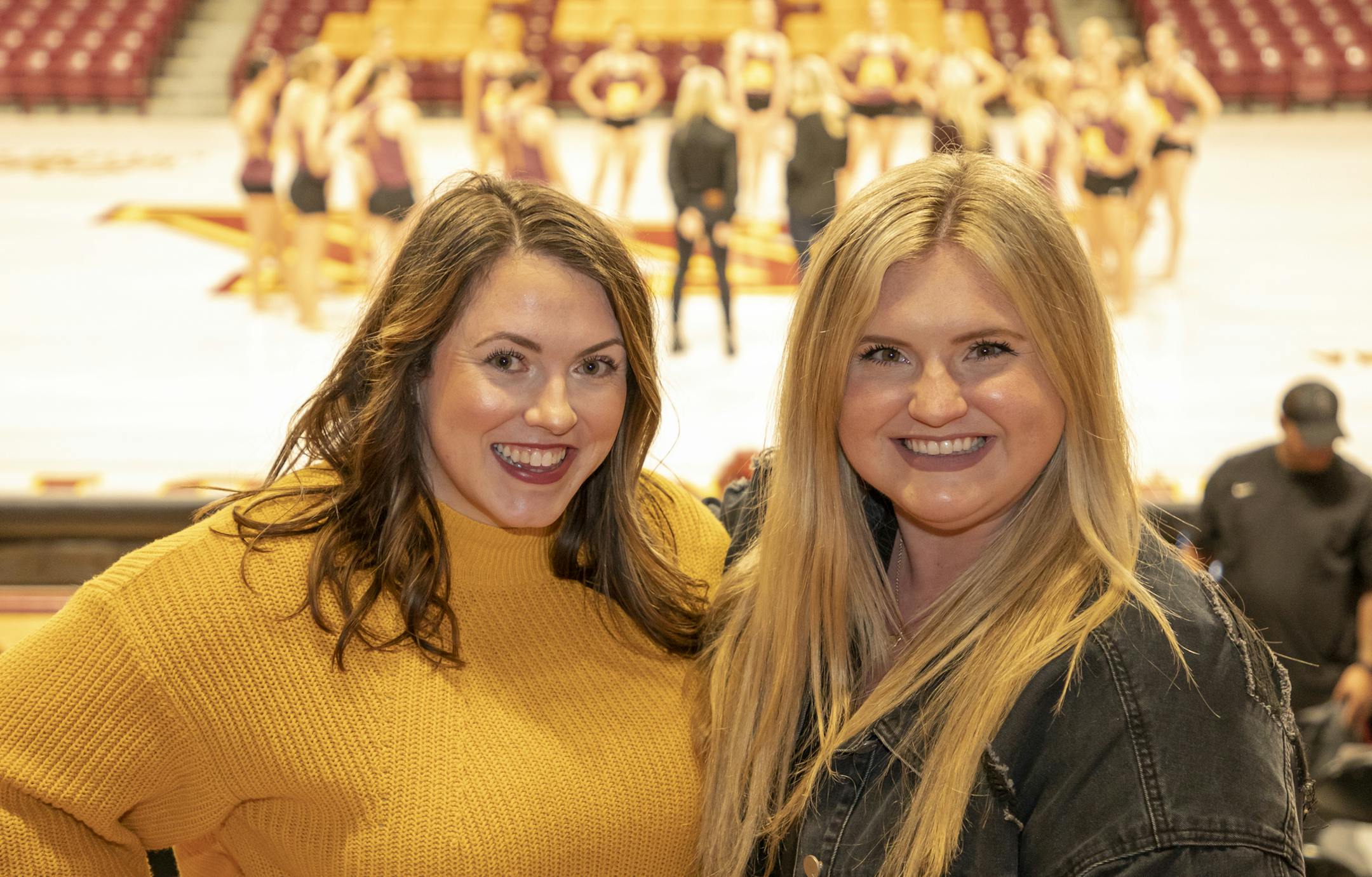 Amanda Gaines, Mackenzie Symanietz at the 2020 Best of the Best dance show. [ Special to Star Tribune, photo by Matt Blewett, Matte B Photography, matt@mattebphoto.com, University of Minnesota Spirit Squad, University of Minnesota Dance Team, Williams Arena, SAXO 1010220593 FACE011920 Amanda Gaines coached the U of M Dance Team for several years, Mackenzie Symanietz helped to choreograph parts of their current dances, Mackenzie also works for Larkin and choreographed several World of Dance dance