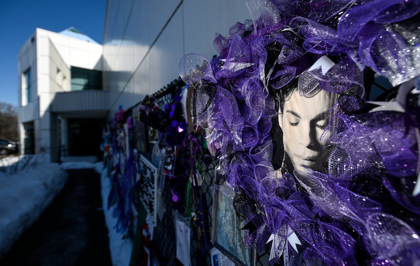 Tributes from Prince fans adorned the memorial fence outside Paisley Park in Chanhassen on Thursday.