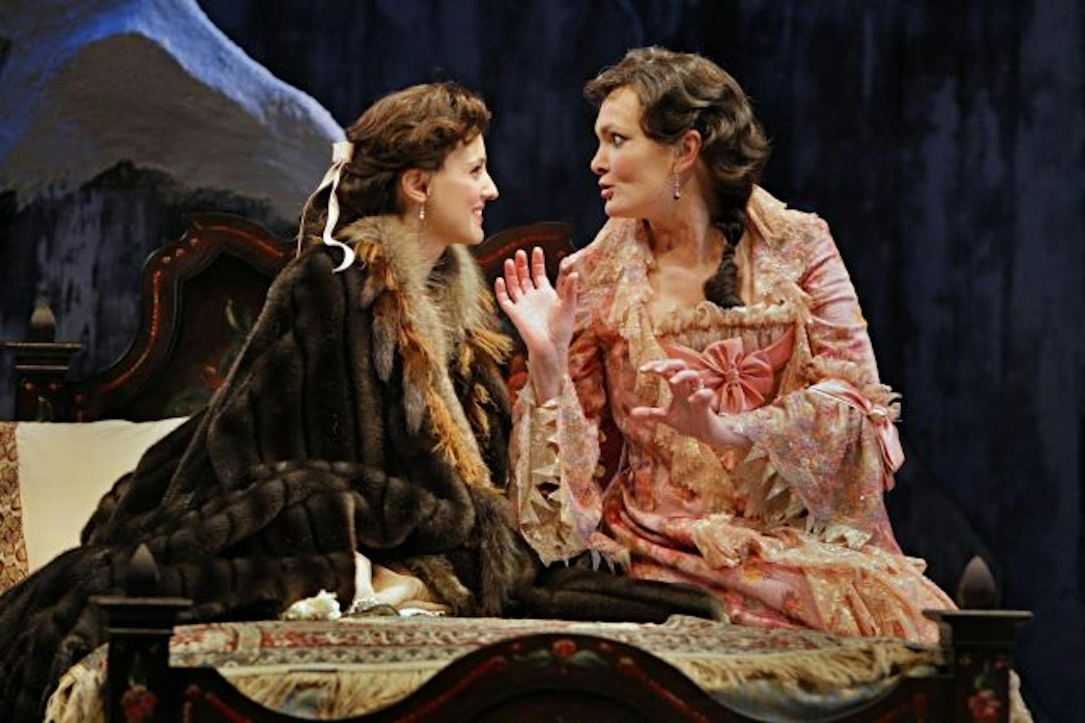 Mariko Nakasone (Raina Petkoff) and Kate Eifrig (Catherine Petkoff) in the Guthrie Theater production of "Arms and the Man."