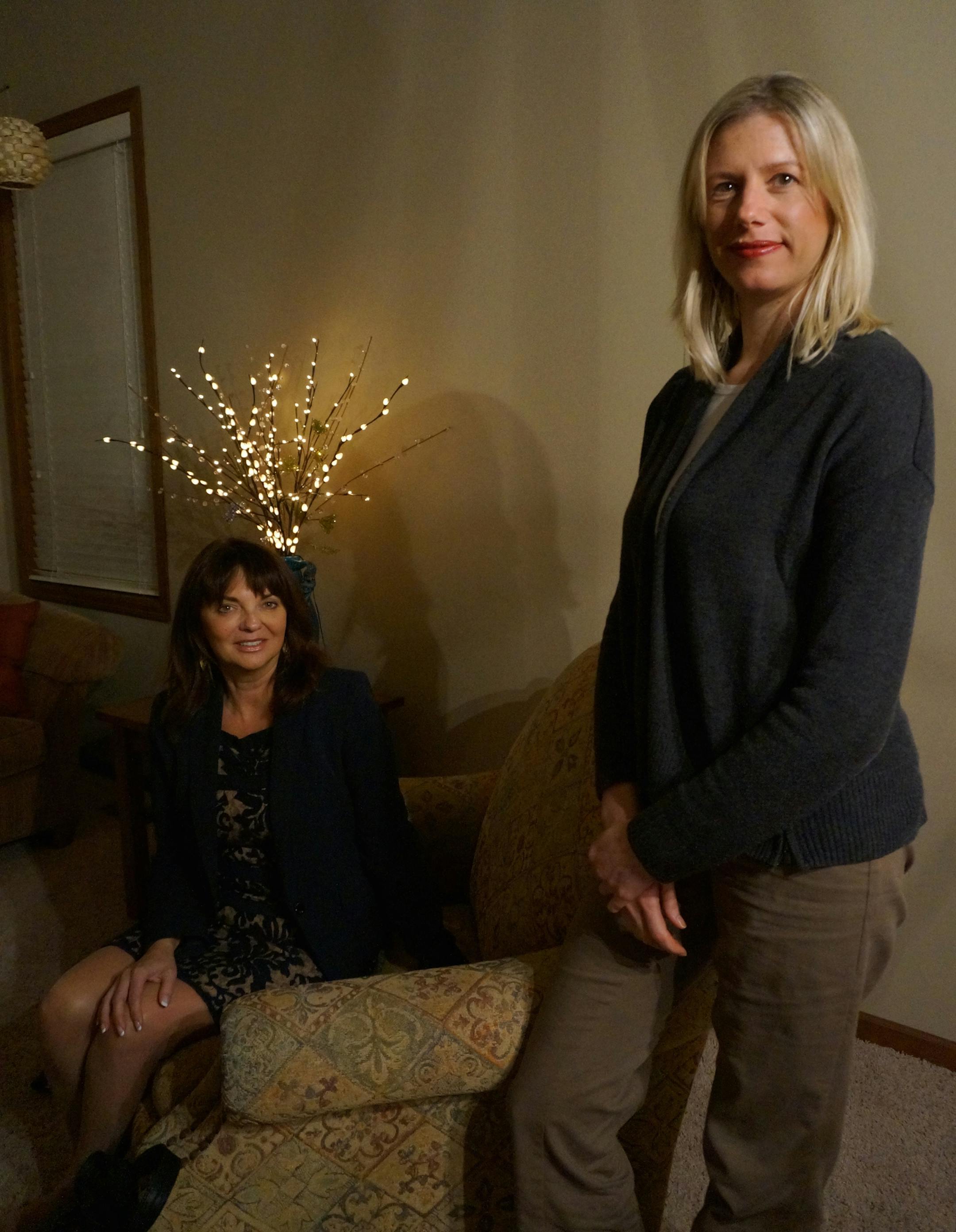 Photo by Dylan Peers McCoy, Special to the Star Tribune Michele De Santis, founder of Widow's Hope, and Angelique Jespersen.