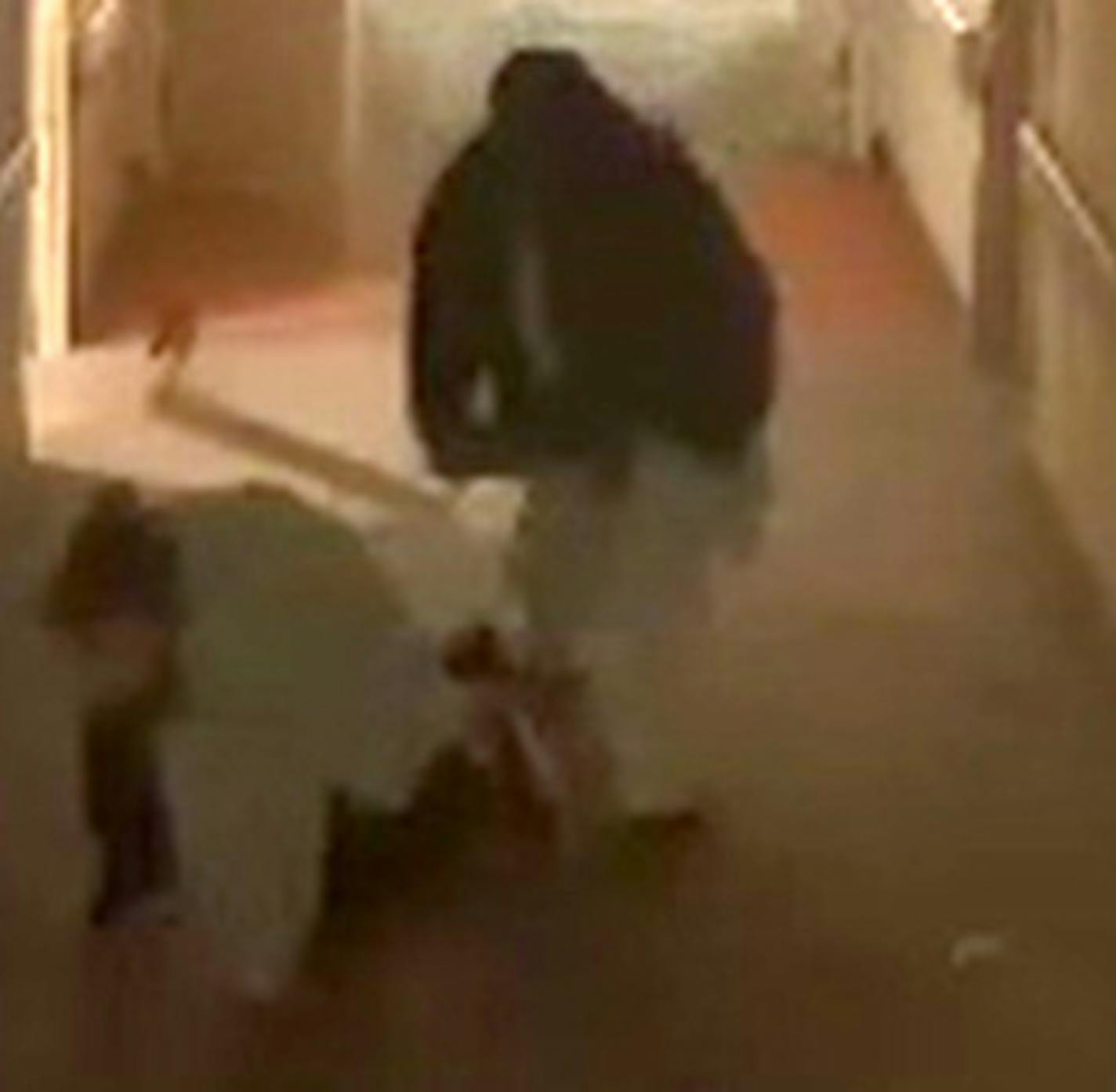 A still from surveillance video of a patient attacking a nurse at St. John's Hospital Nov. 2, 2014.