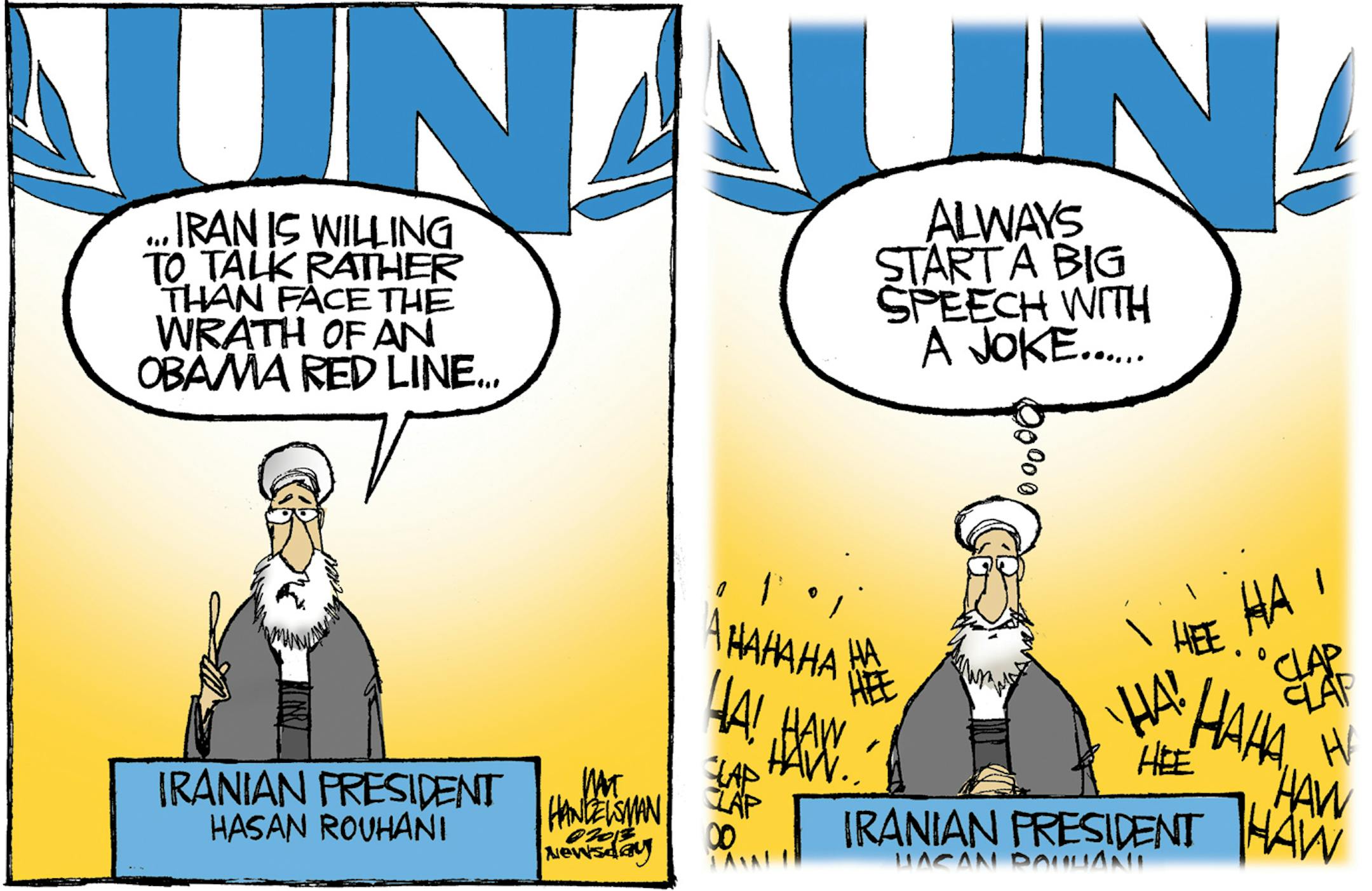 Walt Handelsman cartoon for Sept. 24, 2013.