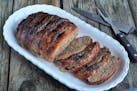 Meredith Deeds • Special to the Star Tribune Bacon-Covered Meatloaf with a Mustard-Brown Sugar Glaze