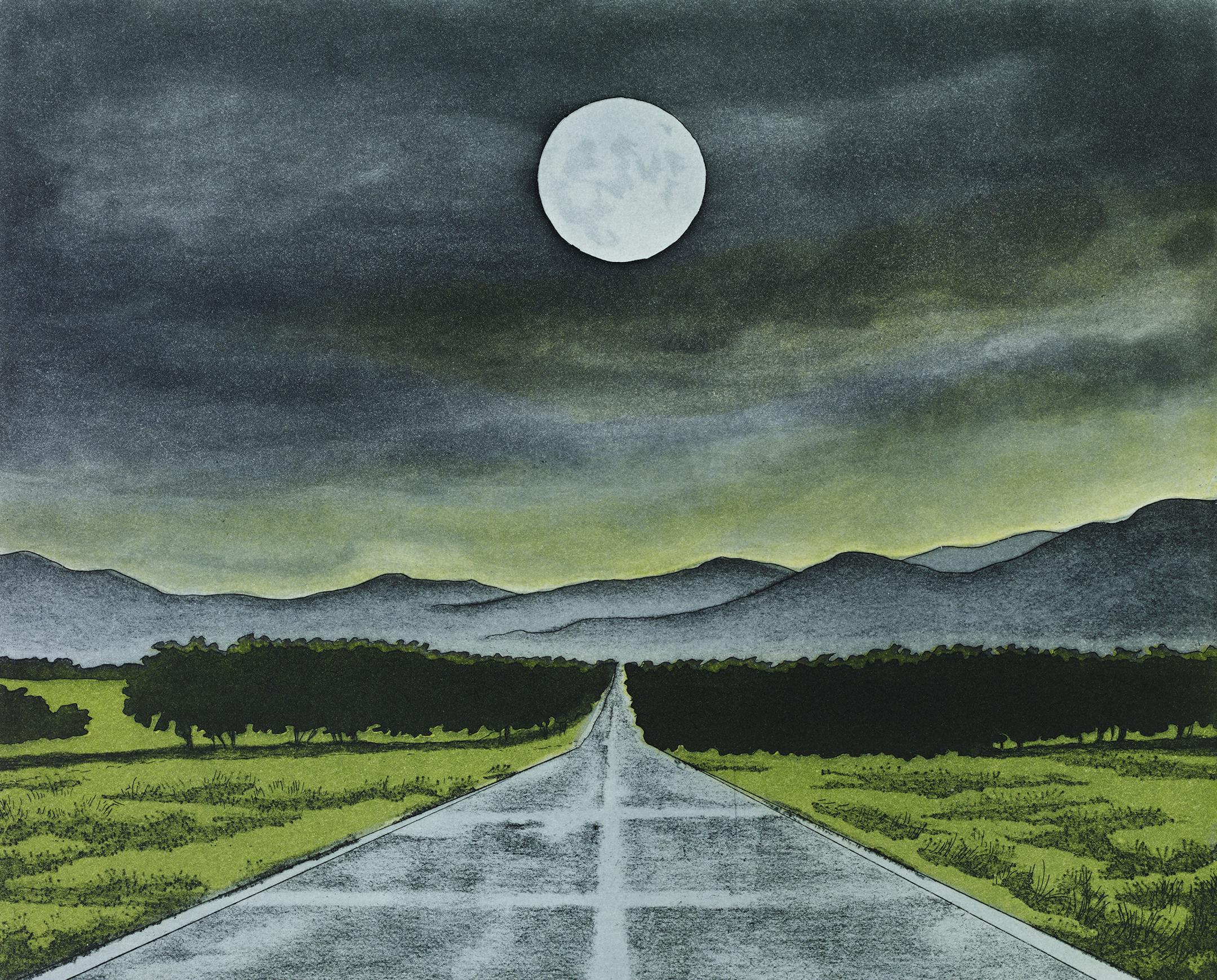 Provided by Highpoint Center for Printmaking Clara Ueland, "Night Road," intaglio, 2015. Photo credit: Peter Lee