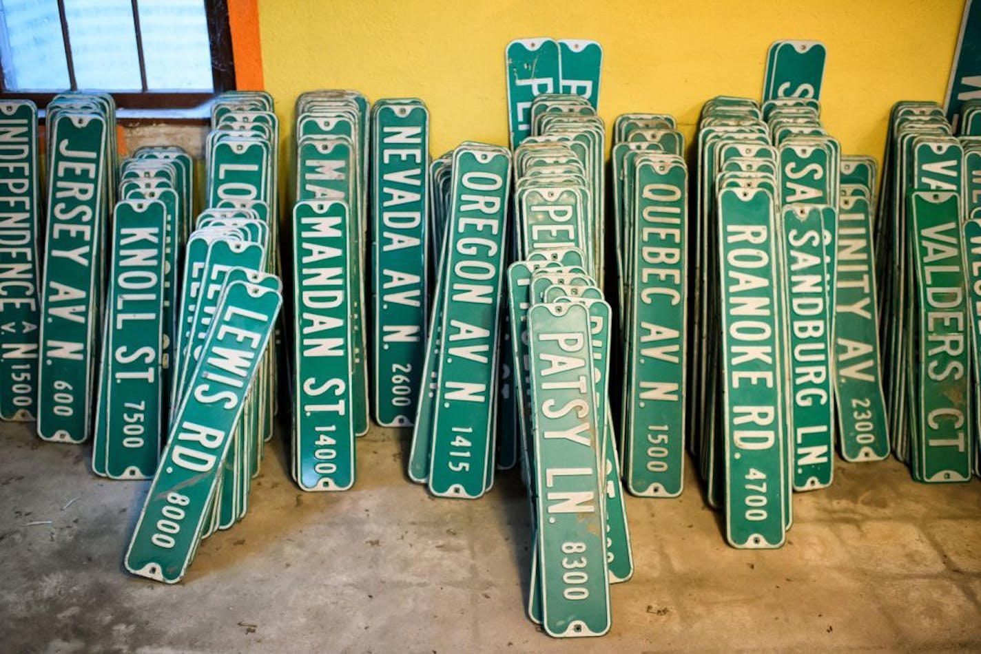 Golden Valley Historical Society sells old street signs from the city for $25 as a fund raiser.