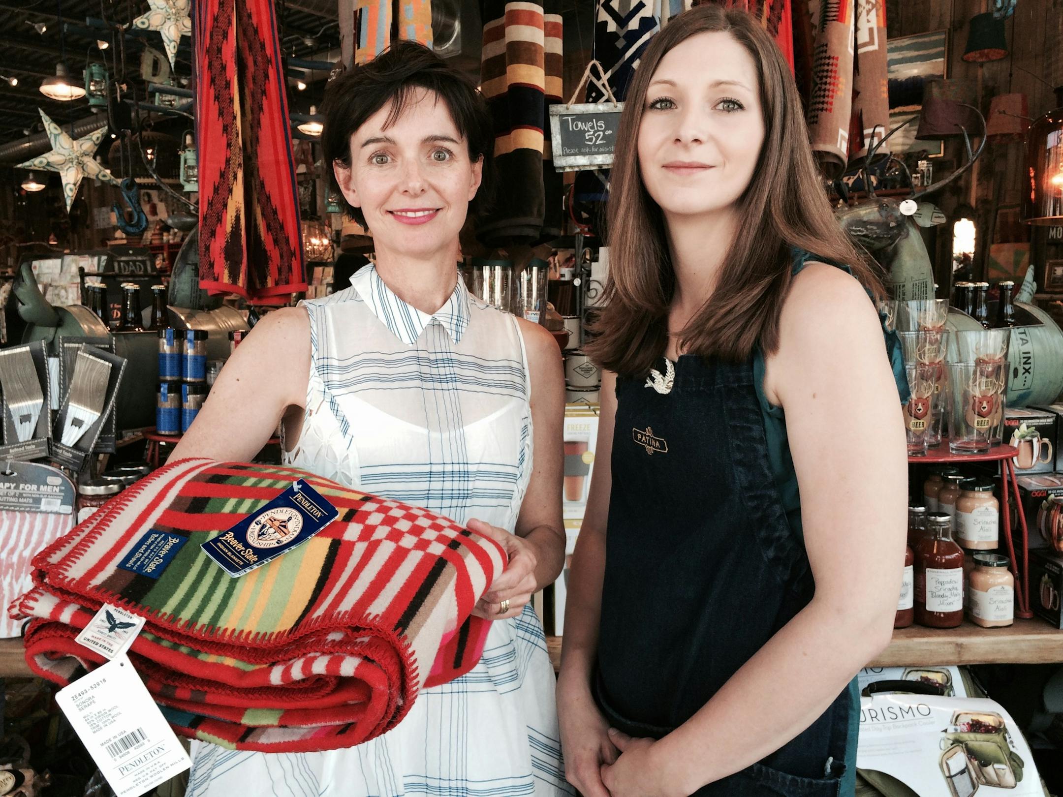 Co-owner Christine Ward and visual merchandiser Gwen Westberg of Patina Stores. Photo by Neal.St.Anthony@startribune.com.