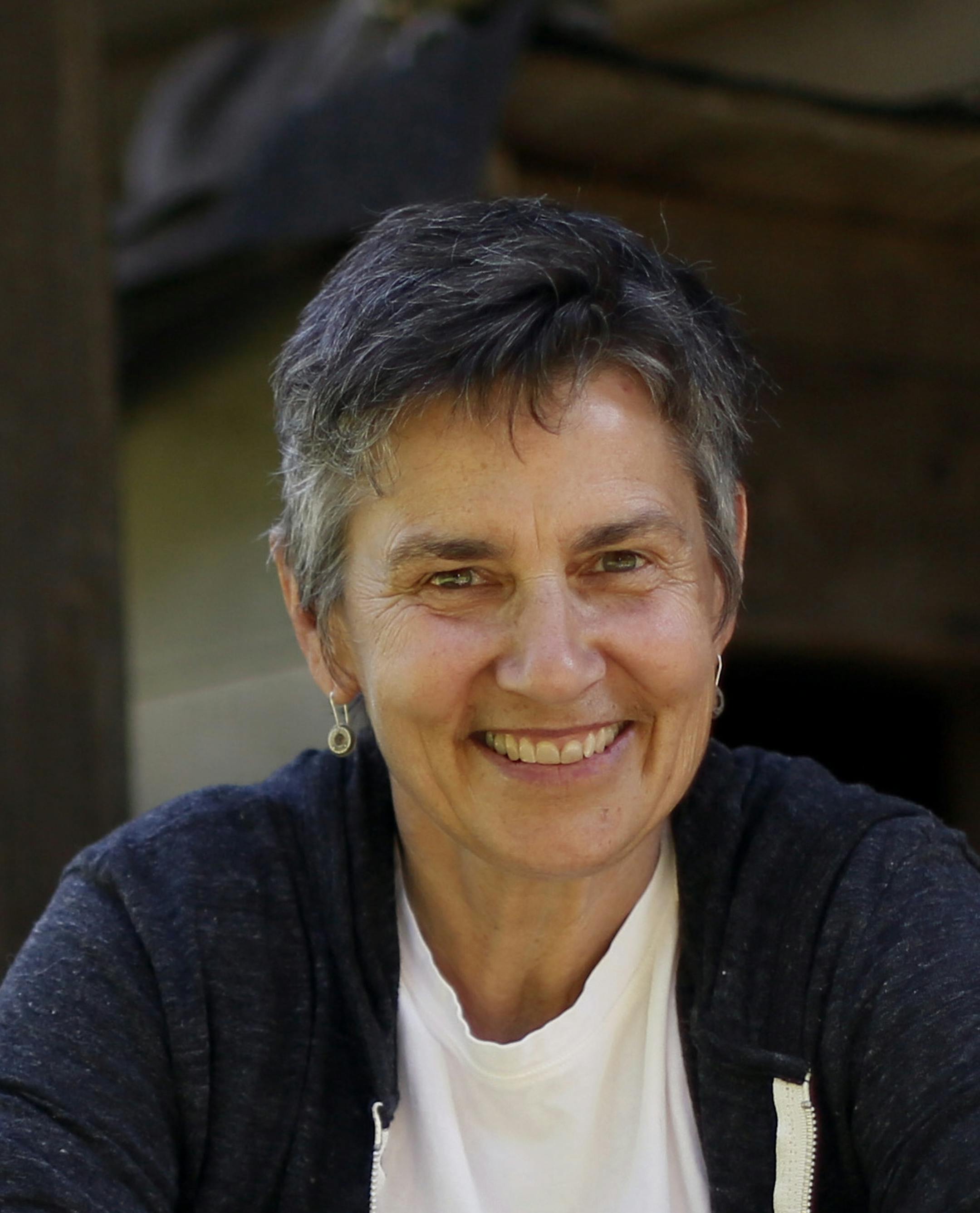 Ann Bancroft , author, teacher, and adventurer sitting on her front porch with dog Scissors at her home along the St. Croix river. ] BRIAN PETERSON &#x201a;&#xc4;&#xa2; brianp@startribune.com Scandia, MN - 06/28/2013