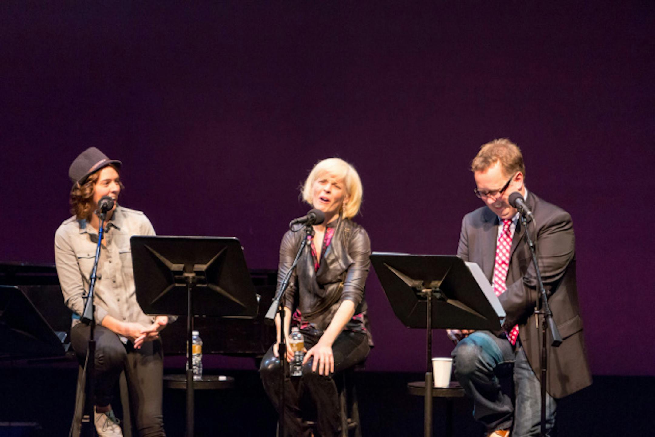 A scene from "Wits" last year with (from left) Brandi Carlile, Maria Bamford and John Moe. / Photo courtesy MPR