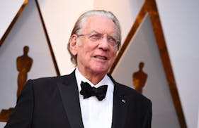 Donald Sutherland appears at the Oscars in Los Angeles on March 4, 2018. Sutherland, the towering Canadian actor whose career spanned "M.A.S.H." to "T