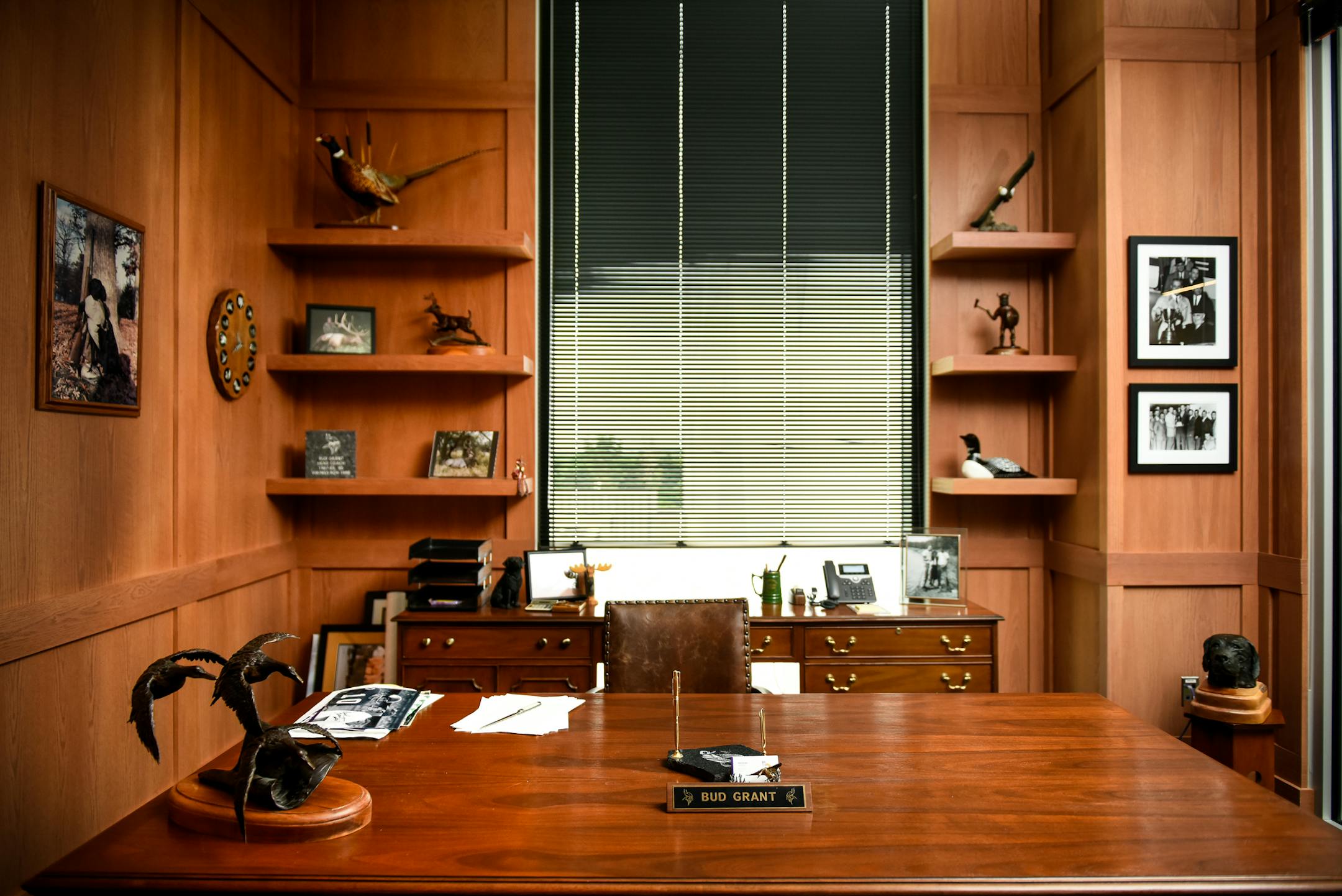 Bud Grant's office. ] AARON LAVINSKY ï aaron.lavinsky@startribune.com We photograph artifacts from the new Vikings Museum, scheduled to open in time for training camp, on Tuesday, July 10, 2018 in Eagan, Minn.