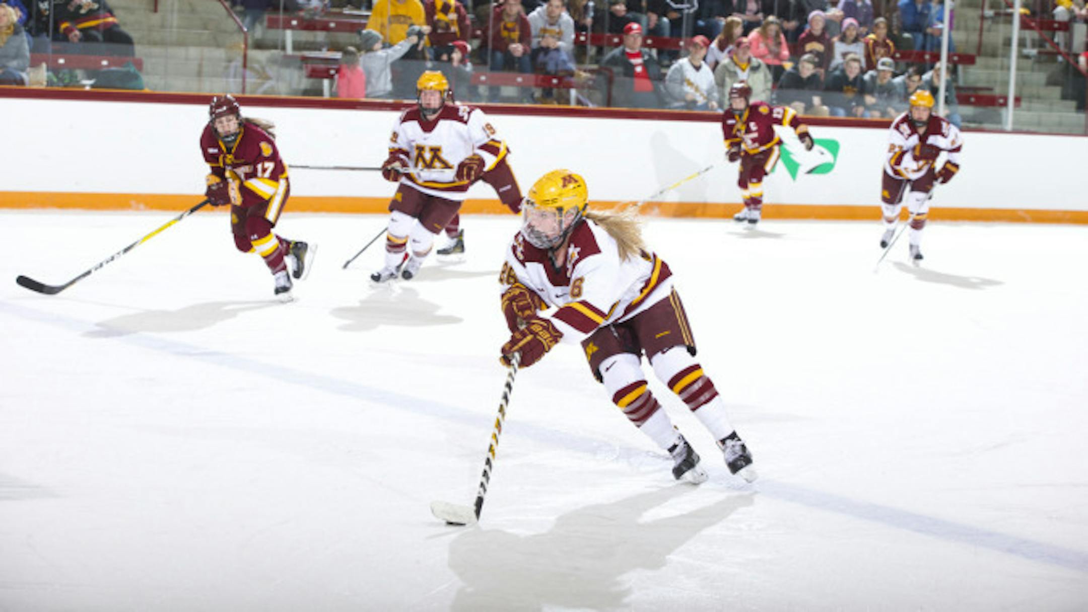 The Gophers played against Minnesota Duluth in the WCHA Final Face-Off Semifinal at Ridder Arena on Saturday.