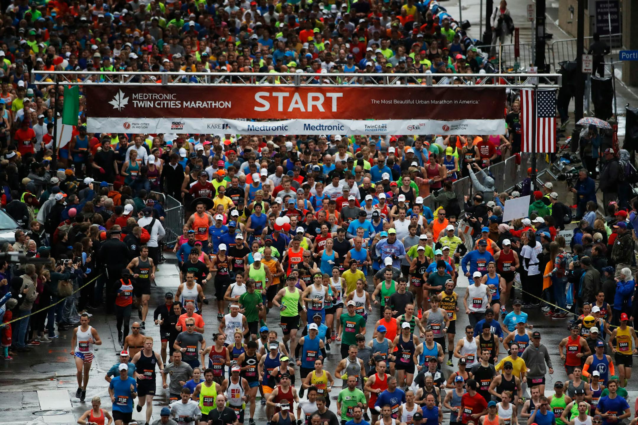 Runners were off and running in the TC Marathon.