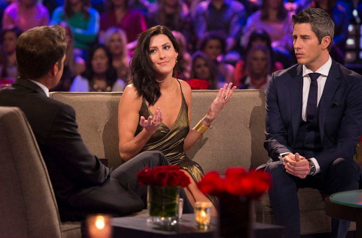 Arie Luyendyk, Jr. and Becca Kufrin on "The Bachelor: After the Final Rose." Luyendyk broke up with Kufrin during Monday's season finale and chose runner-up Lauren Burnham.