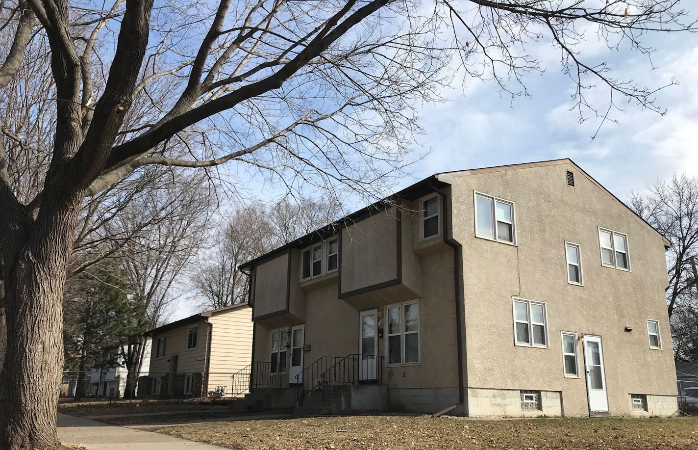 A public-housing duplex in north Minneapolis. The Minneapolis Public Housing Authority is looking to transfer this and about 650 similar properties to a nonprofit it would own and control.