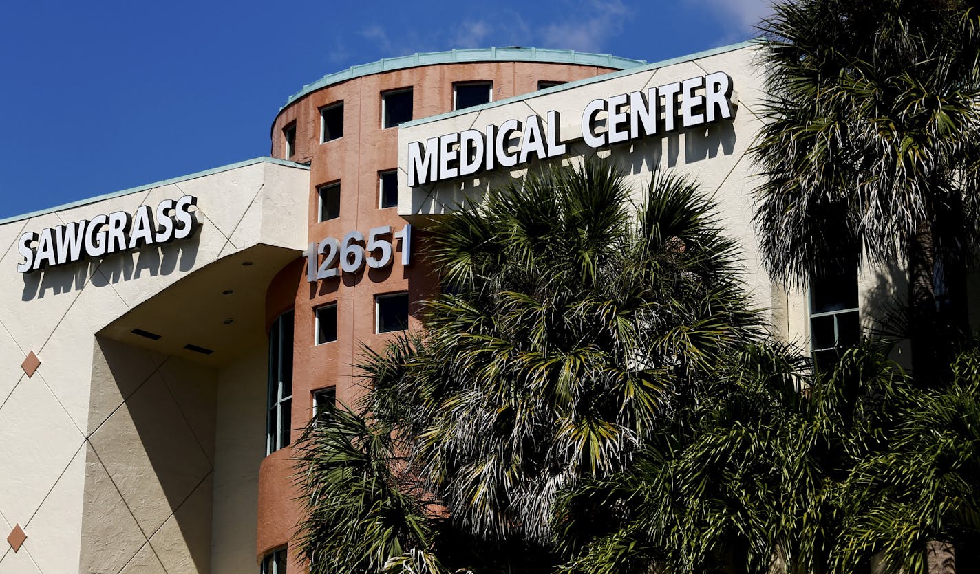 FILE -- The Sawgrass Medical Center, where the U.S. Stem Cell Clinic operates, in Sunrise, Fla., March 15, 2017. The Food and Drug Administration issued a warning letter to U.S. Stem Cell and announced a crackdown on other dangerous stem cell clinics, while at the same time pledging to ease the path to approval for companies and doctors with legitimate treatments in the growing field. (Scott McIntyre/The New York Times)