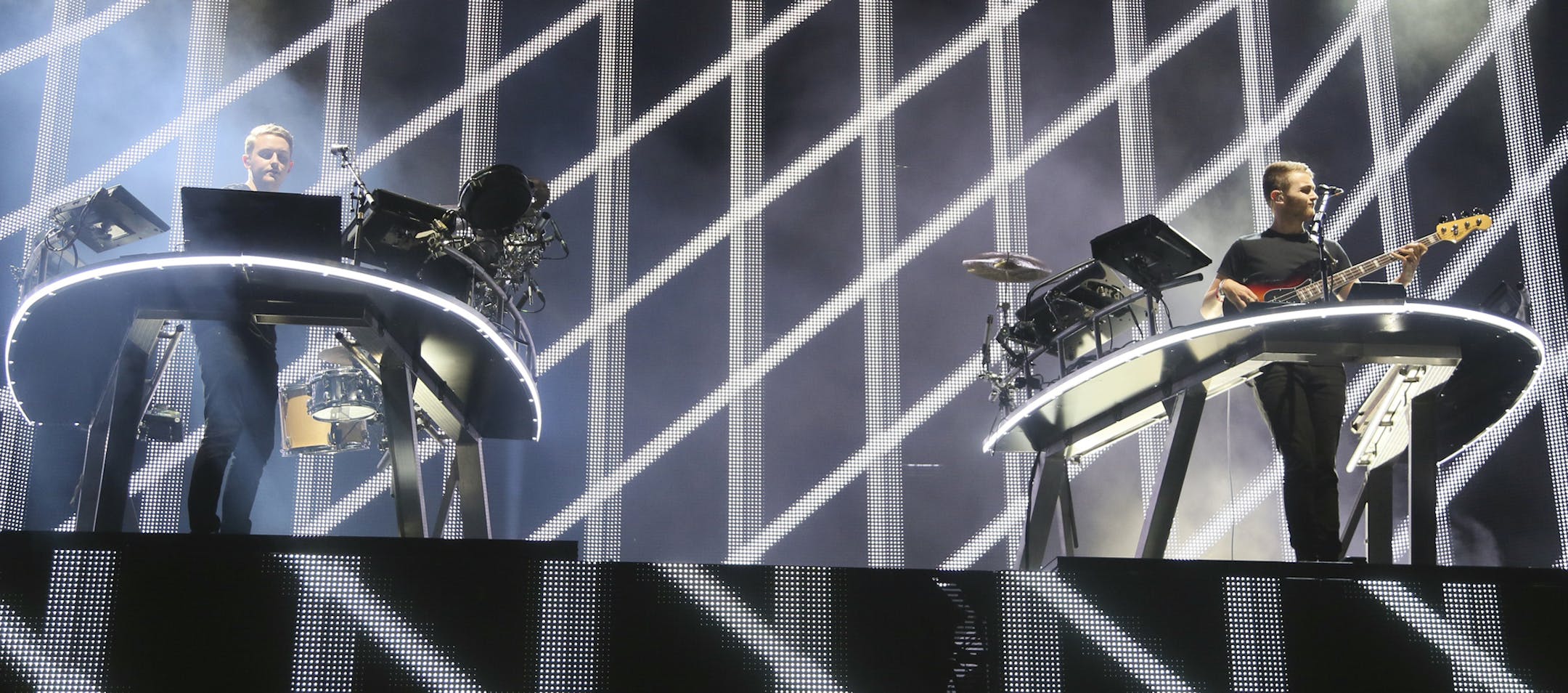 Disclosure, with Howard Lawrence, left, and brother Guy, perform at the Austin City Limits Music Festival in Zilker Park on Friday, Oct. 2, 2015, in Austin, Texas. (Photo by Jack Plunkett/Invision/AP)