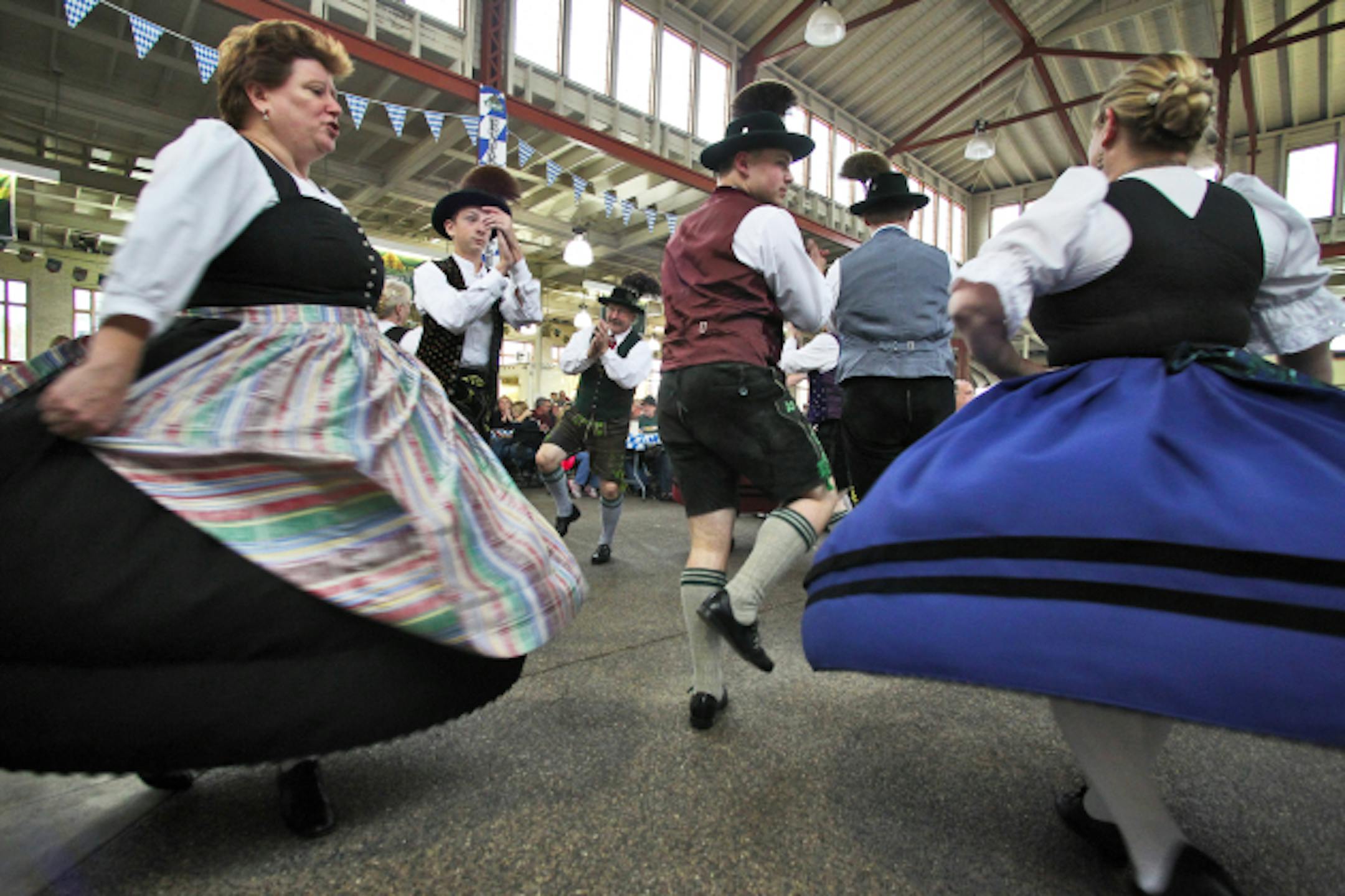 Twin Cities Oktoberfest celebration at Minnesota State Fairgrounds. Music was provided by the Bavarian Musikmeisters band with dancing performed by the S.G. Edelweiss dance group of St. Paul.   (MARLIN LEVISON/STARTRIBUNE(mlevison@startribune.com (cq ) ORG XMIT: MIN1210061736211513