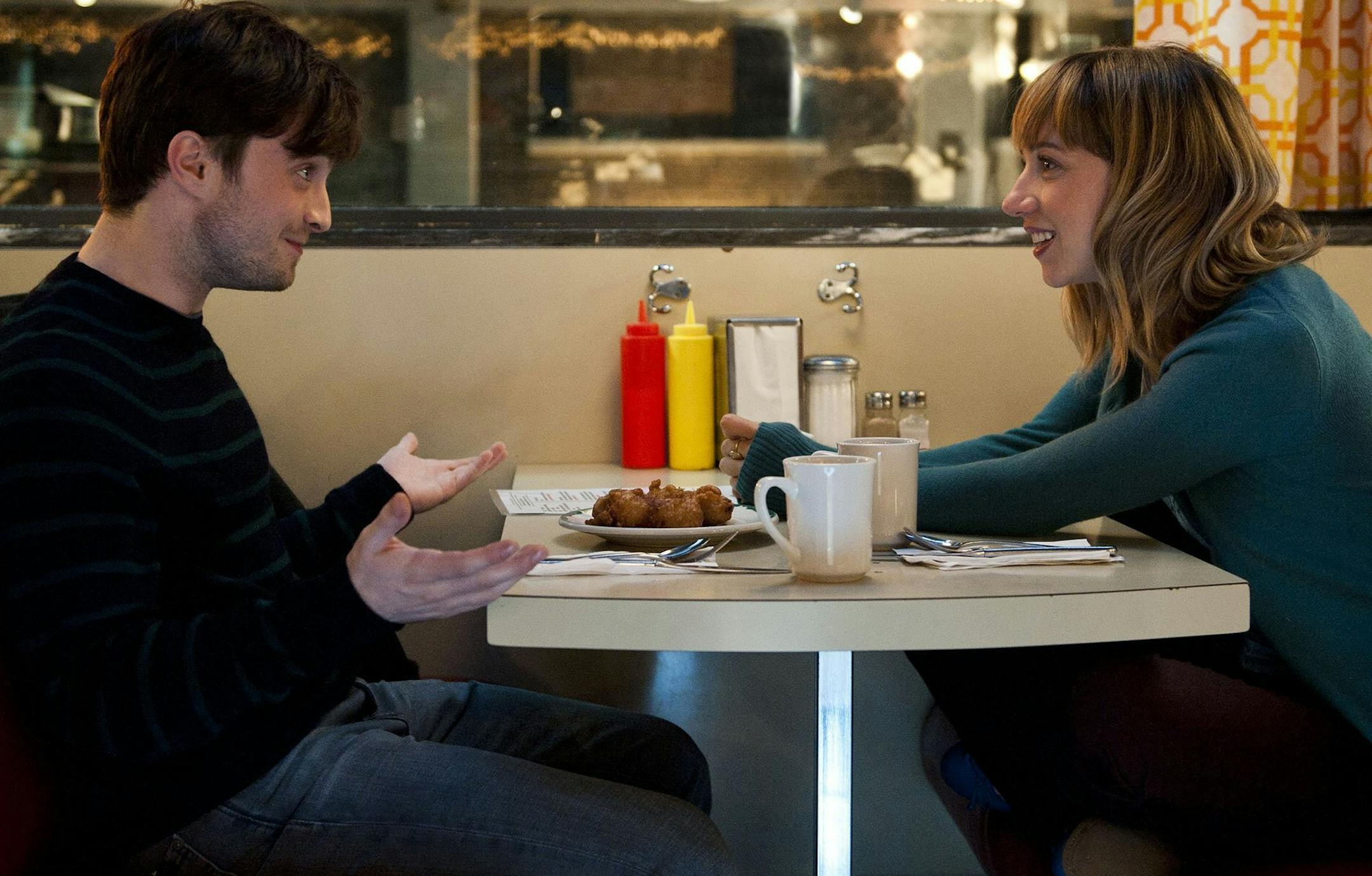 Sparks fly between Wallace (Daniel Radcliffe) and Chantry (Zoe Kazan) in "What If." (MCT) ORG XMIT: 1155799 ORG XMIT: MIN1408051110442489