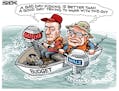 Sack cartoon: Minnesota Governor's Fishing Opener