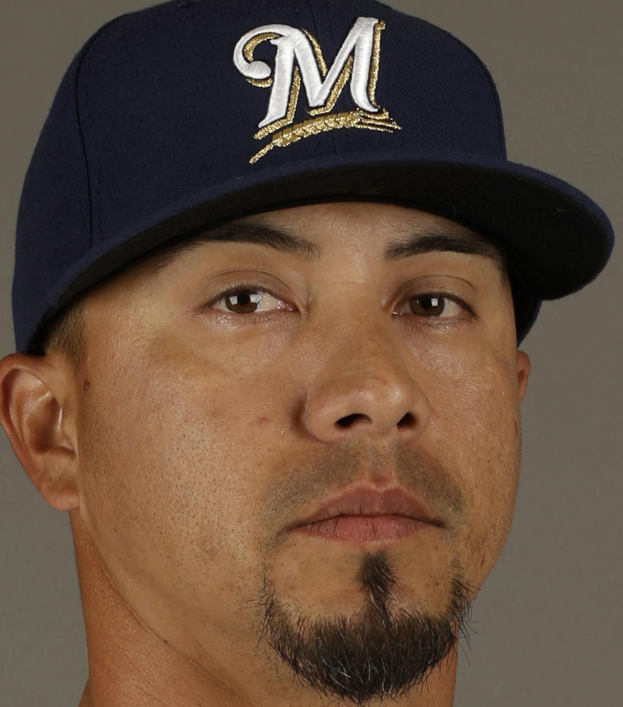 This is a 2015 photo of Milwaukee Brewersí Kyle Lohse. This image reflects the Brewers' active roster as of Friday, Feb. 27, 2015, when the photo was taken in Phoenix. (AP Photo/Morry Gash) ORG XMIT: AZMG1
