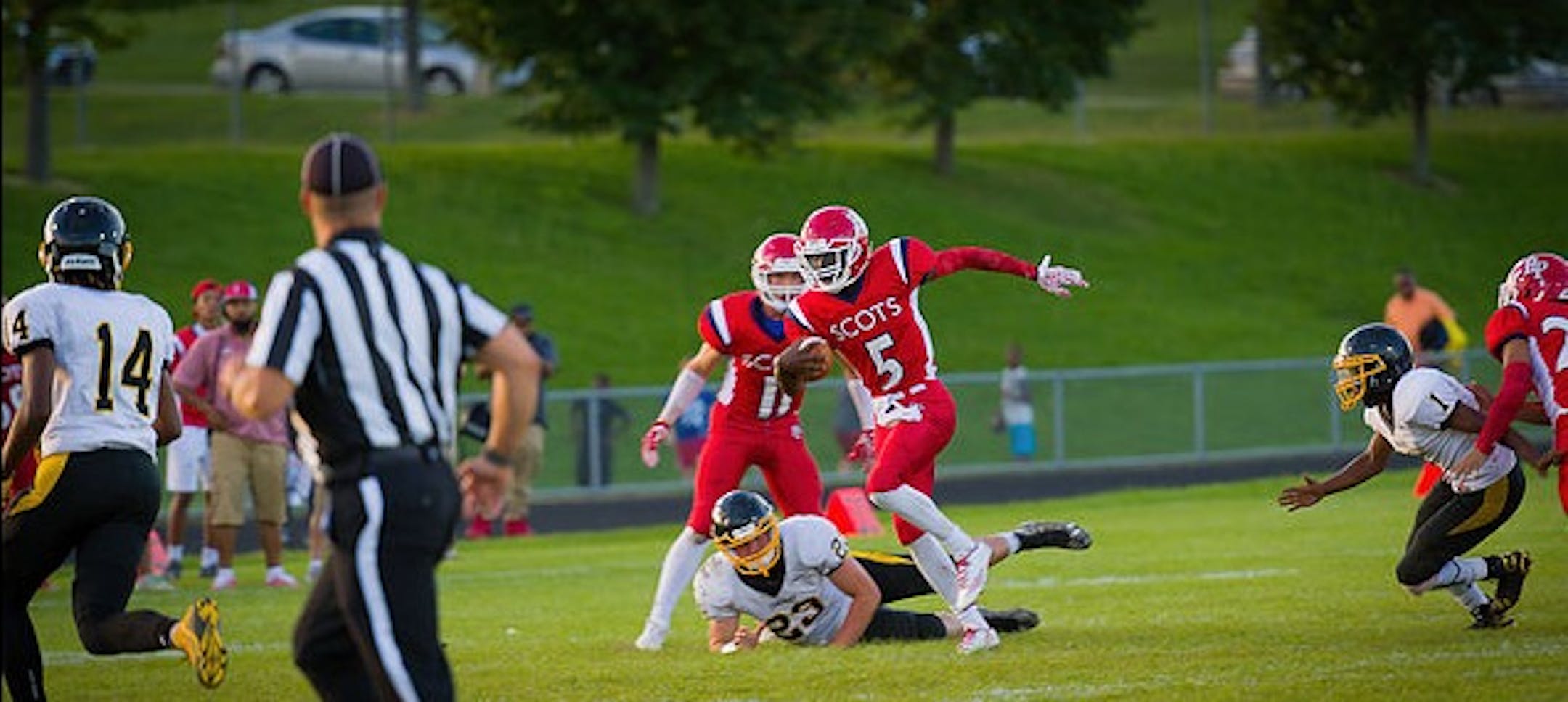 "I love always having the ball in my hands," said Meech Collins-Westlund after his eight-touchdown, 558-yard performance running and throwing the ball.