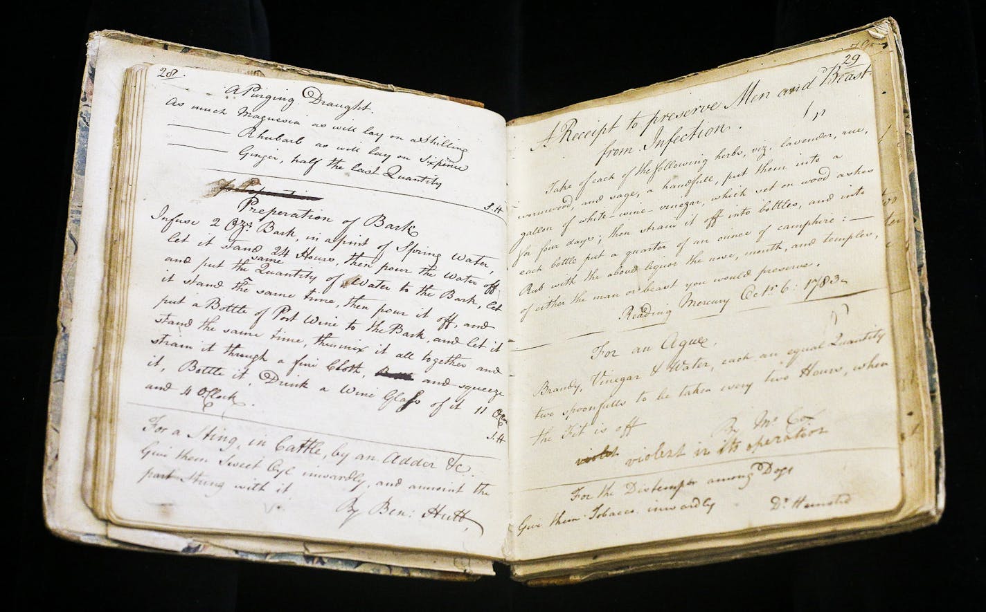 Charles Irvine's "Medical and Culinary Recipies (sic)" is a handwritten, 18th century work listing ways that his ill patients can utilize natural elements found in the wilderness to cure different ailments and diseases. Medical and Culinary Recipies - Charles Irvine 1771 ] Timothy Nwachukwu &#x2022; timothy.nwachukwu@startribune.com The University of Minnesota Wangensteen Historical Library of Biology and Medicine hosts an exhibit with an array of recepies and concoctions to remedy ailments on W