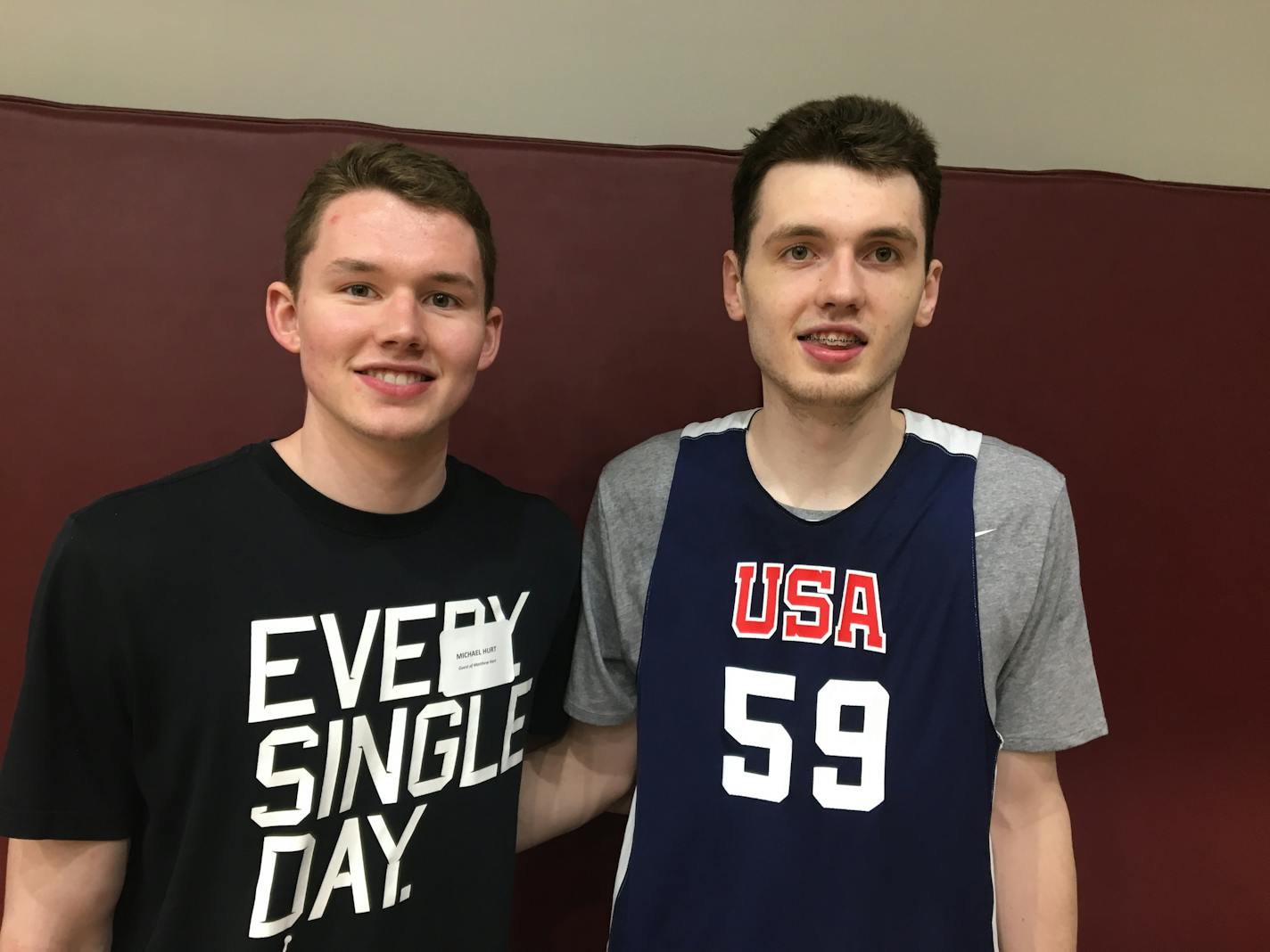 Michael Hurt (left) with his brother Matthew Hurt in San Antonio