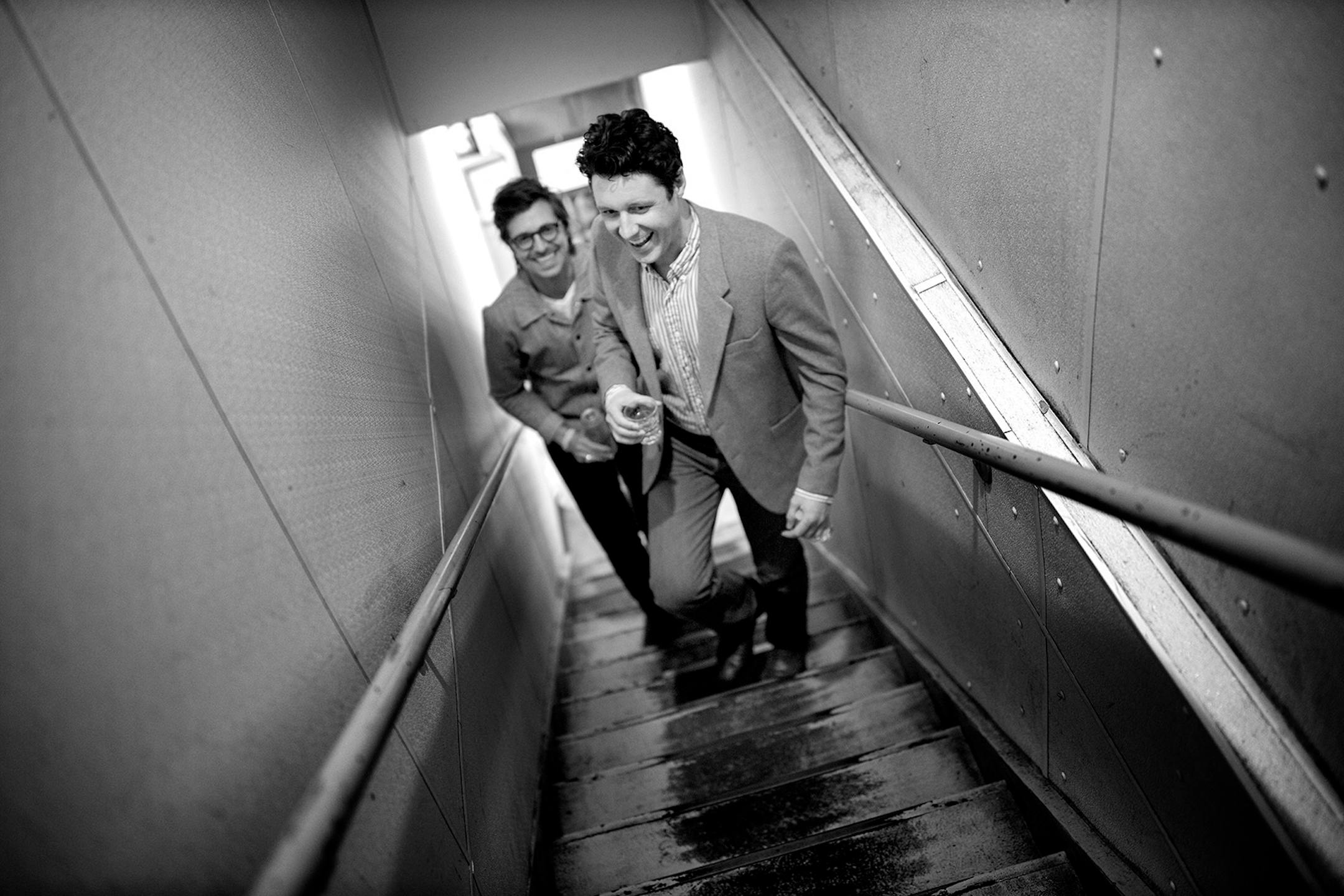 Jacob Hanson and Page Burkum of the Cactus Blossoms made their way to the stage from the green room in the basement of the Turf Club.