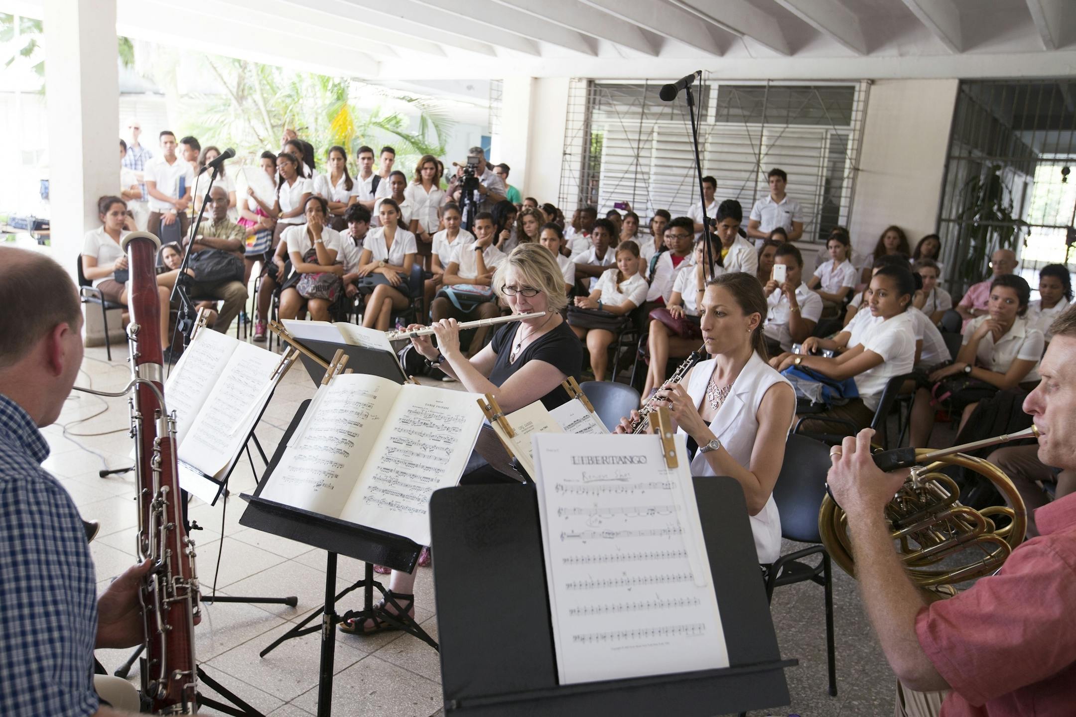 Members of the Minnesota Orchestra perform at the Escuela Nacional de Musica in Havana, Cuba on Thursday, May 14, 2015.