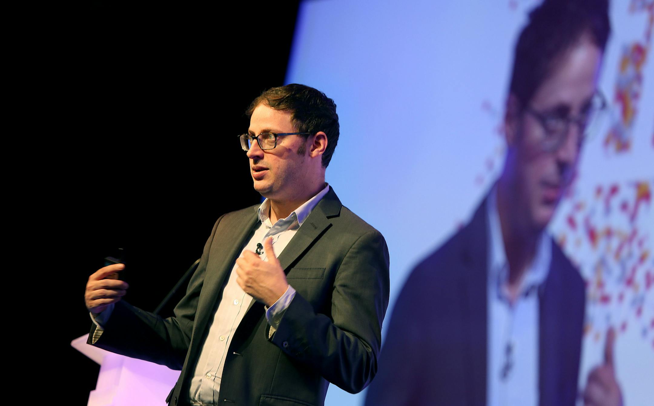 Nate Silver, whose statistics-based 538 blog in the New York Times correctly called the 2012 election in all 50 states, spoke to a sold-out crowd at the Minnesota Interactive Media Assn. Summit at the Hilton Hotel, Tuesday, October 15, 2013 in Minneapolis, MN. (ELIZABETH FLORES/STAR TRIBUNE) ELIZABETH FLORES • eflores@startribune.com