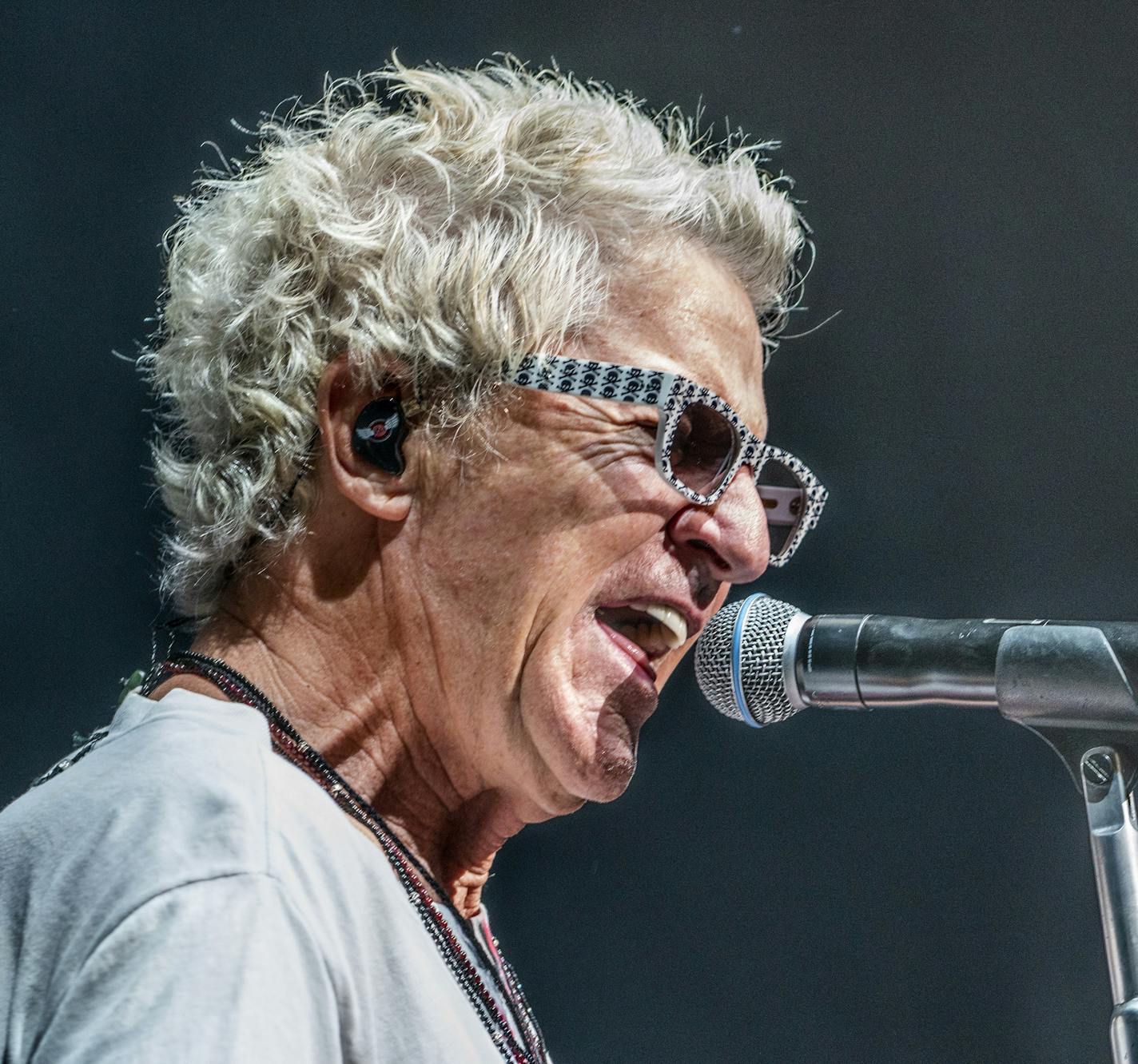 The American iconic rock band REO Speedwagon with lead vocalist Kevin Cronin performs at the Xfinity Center, Sunday, Aug. 5, 2018, in Mansfield, Mass. (Photo by Robert E. Klein/Invision/AP)