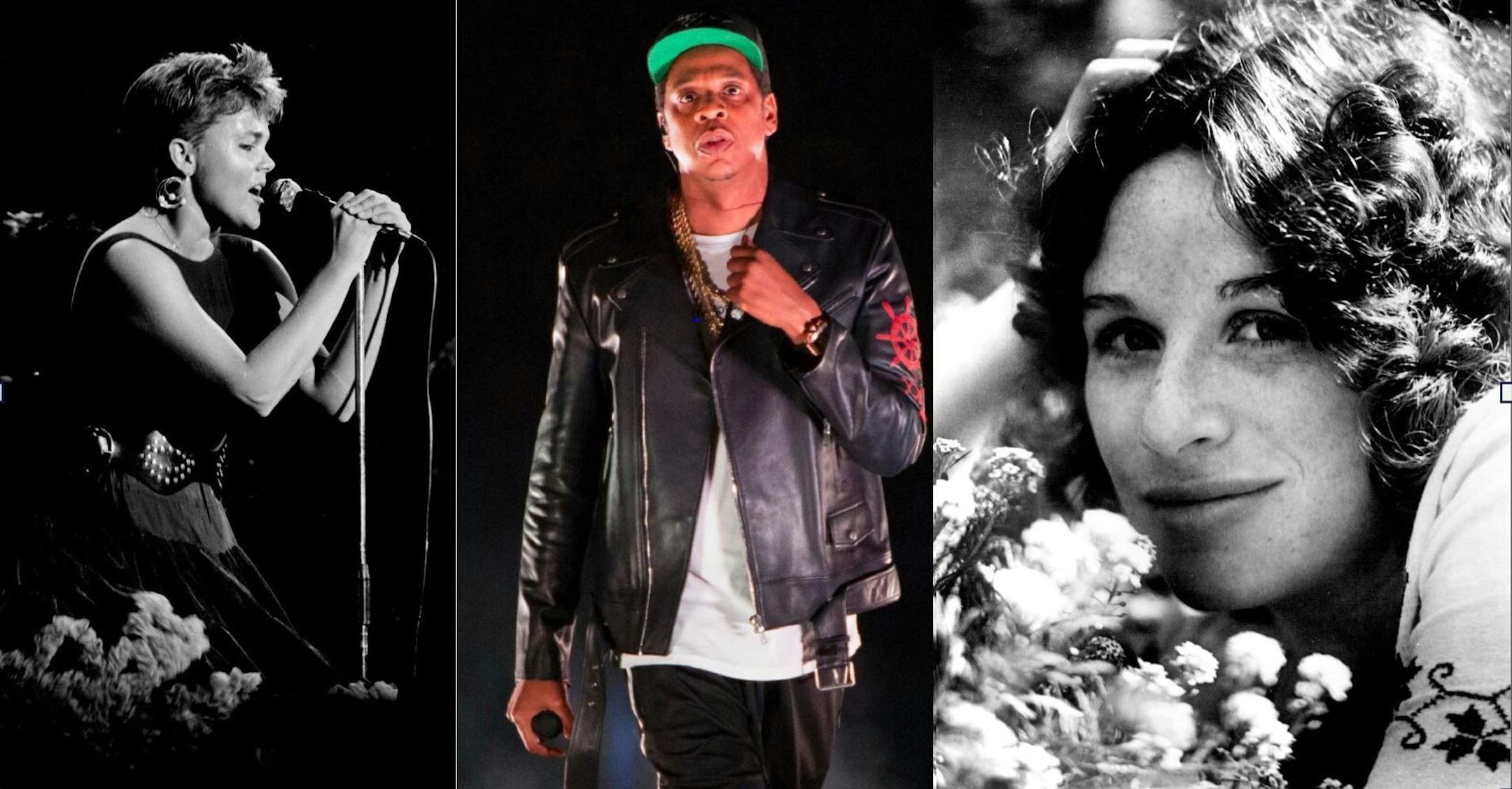 From left: Belinda Carlile of the Go-Go's, Jay-Z and Carole King are among the 2021 nominees for the Rock and Roll Hall of Fame.