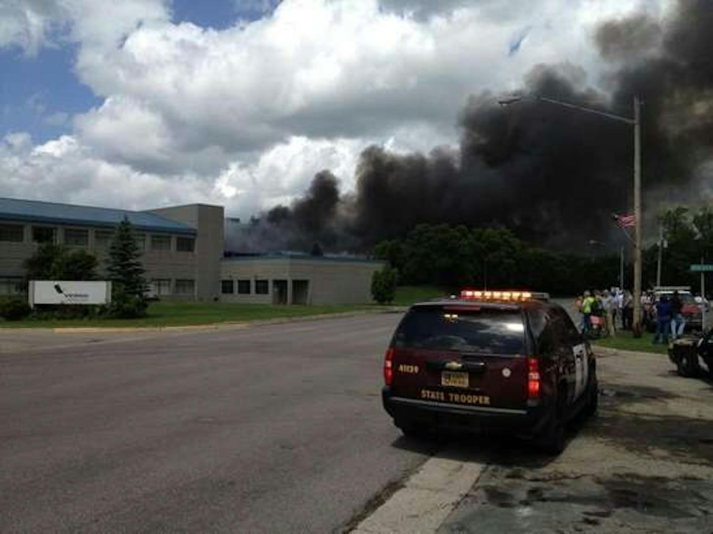 An explosion and fire broke out Monday, May 28, 2012, at the Verso Paper mill in Sartell.