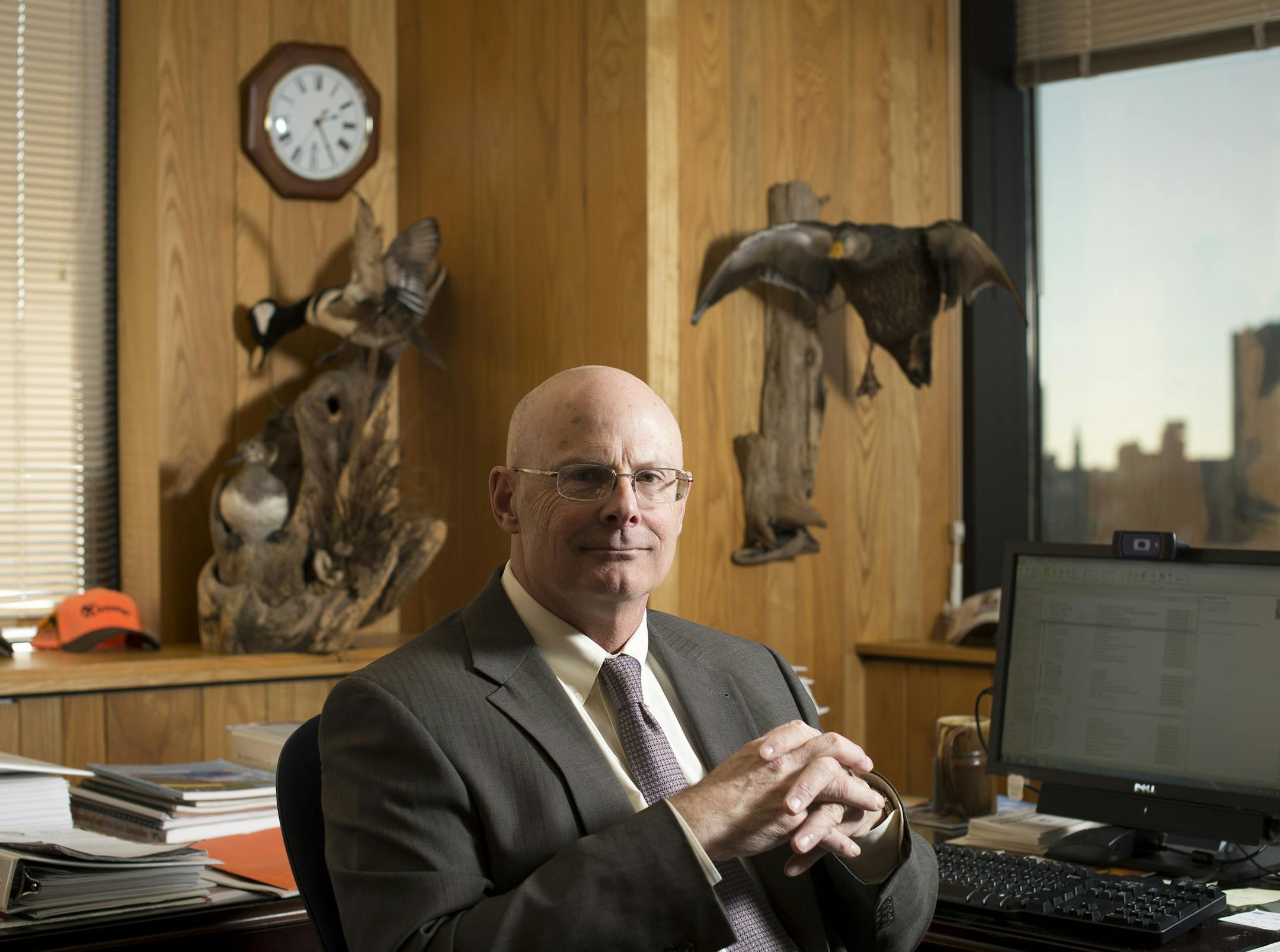 Department of Natural Resources Commissioner Tom Landwehr is pictured in his office Tuesday, Dec. 30, 2014.