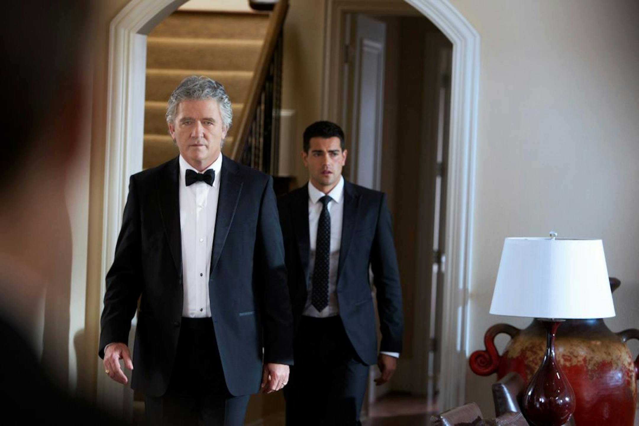 Patrick Duffy and jesse Metcalfe in "Dallas."