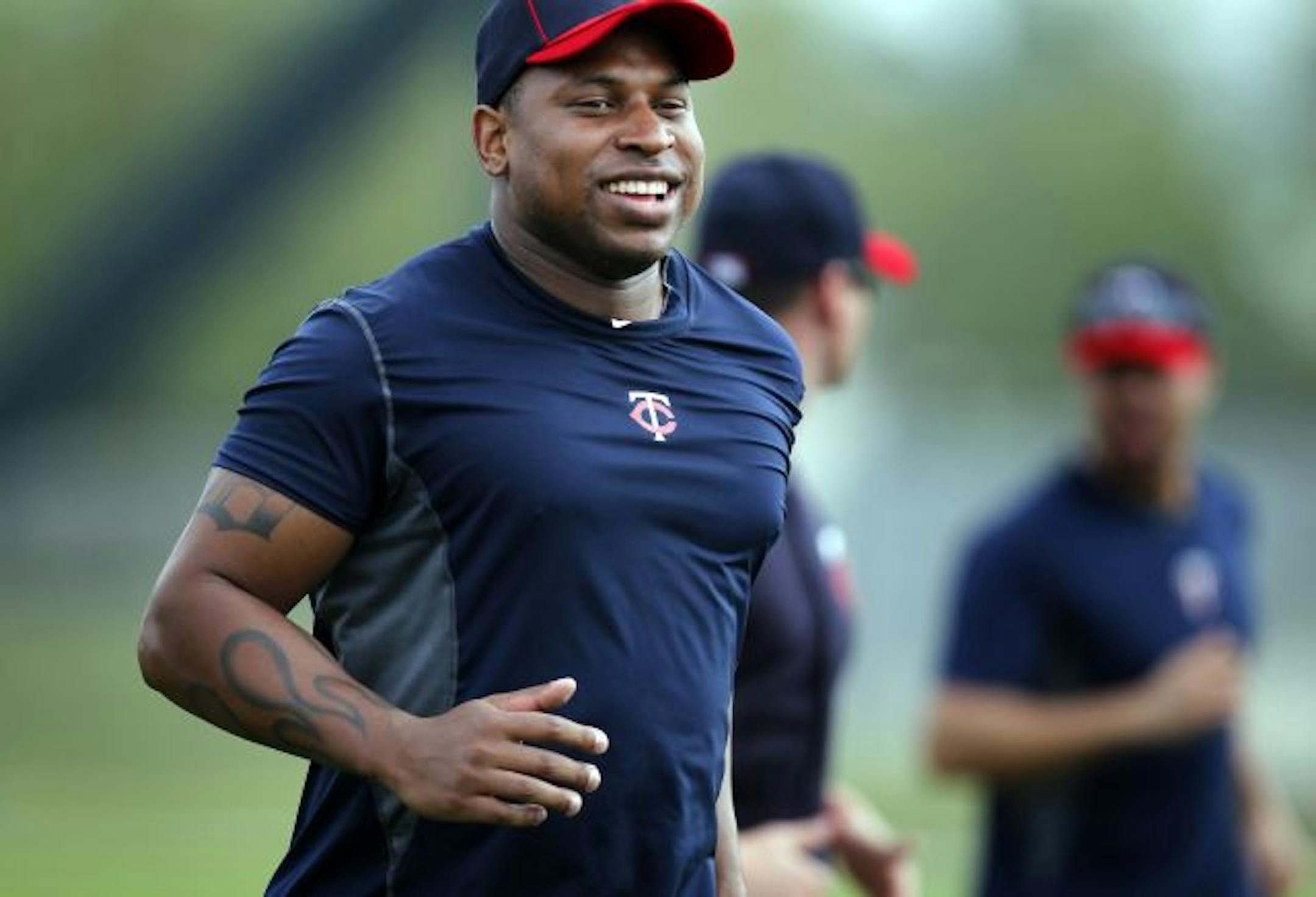 Twins left fielder Delmon Young
