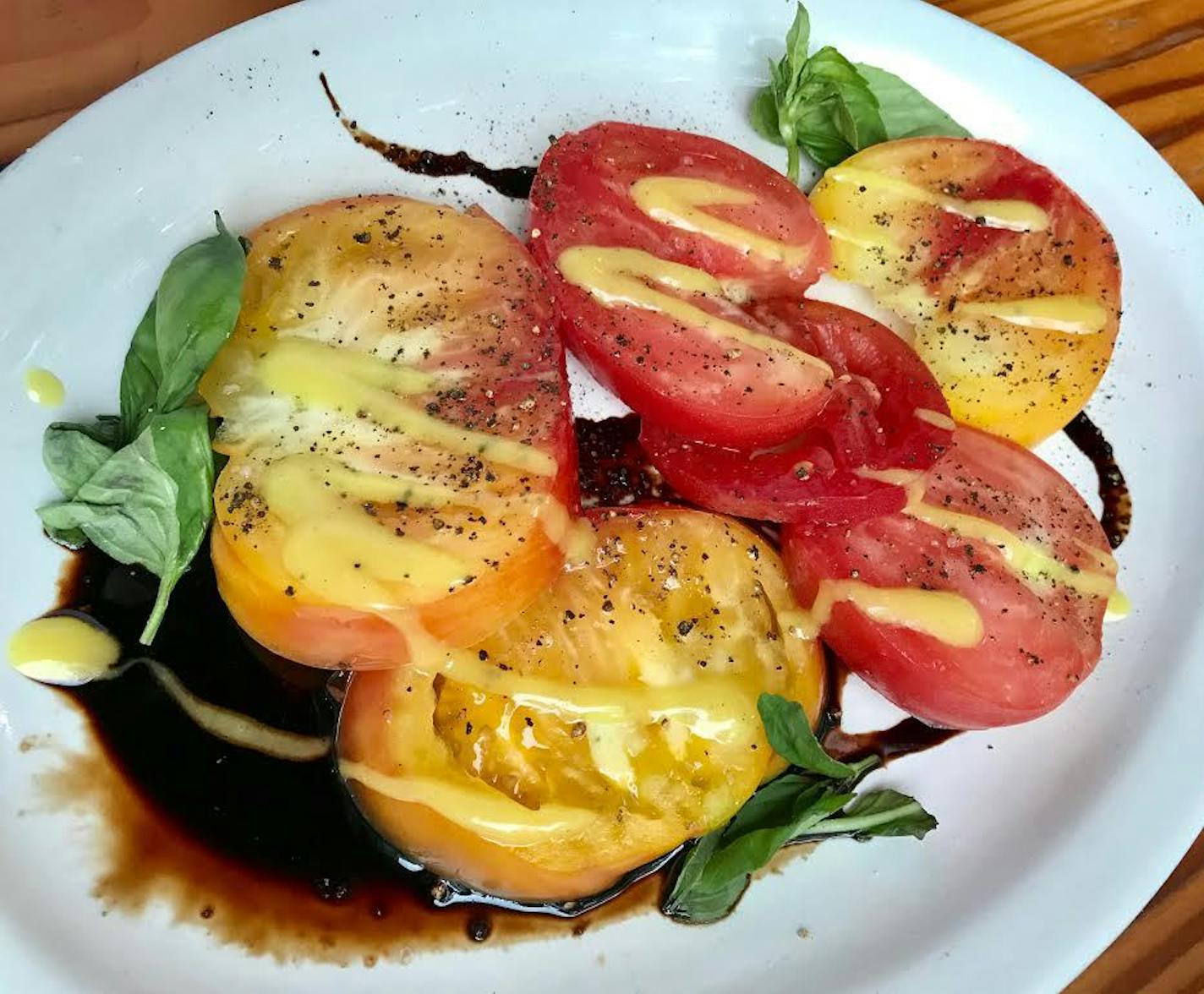 Heirloom tomato plate at Birchwood Cafe
Photo by Rick Nelson